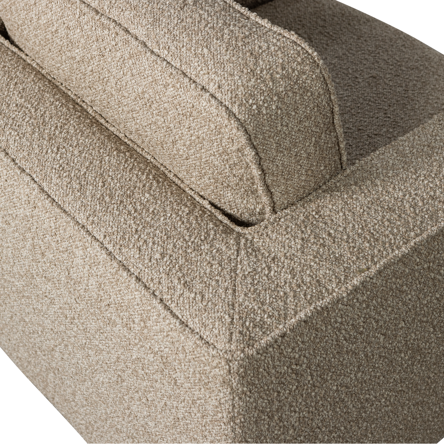 Sessel drehbar LAZY Bouclé sand Drehsessel Fernsehsessel