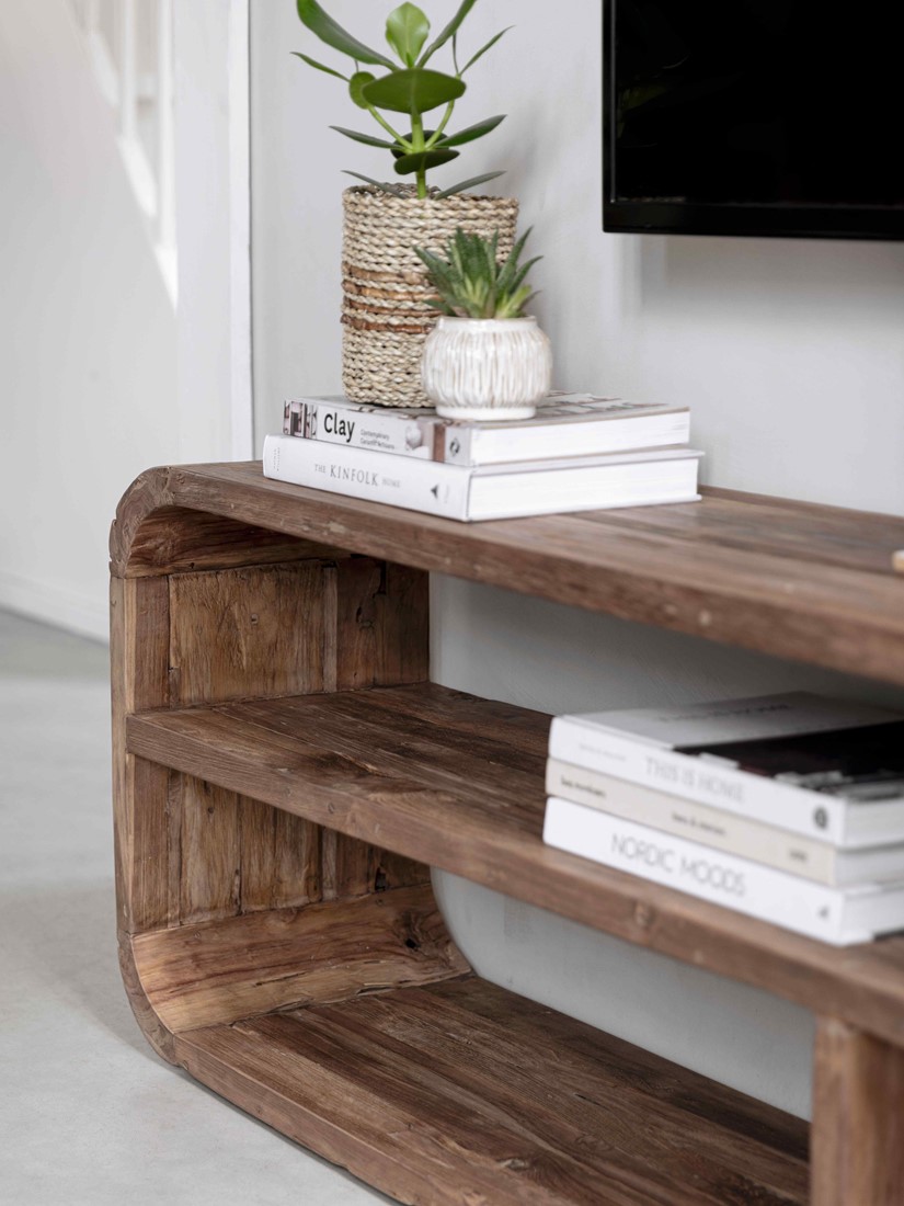 DTP Home TV Möbel Corso 180 cm Teakholz rustikal Lowboard