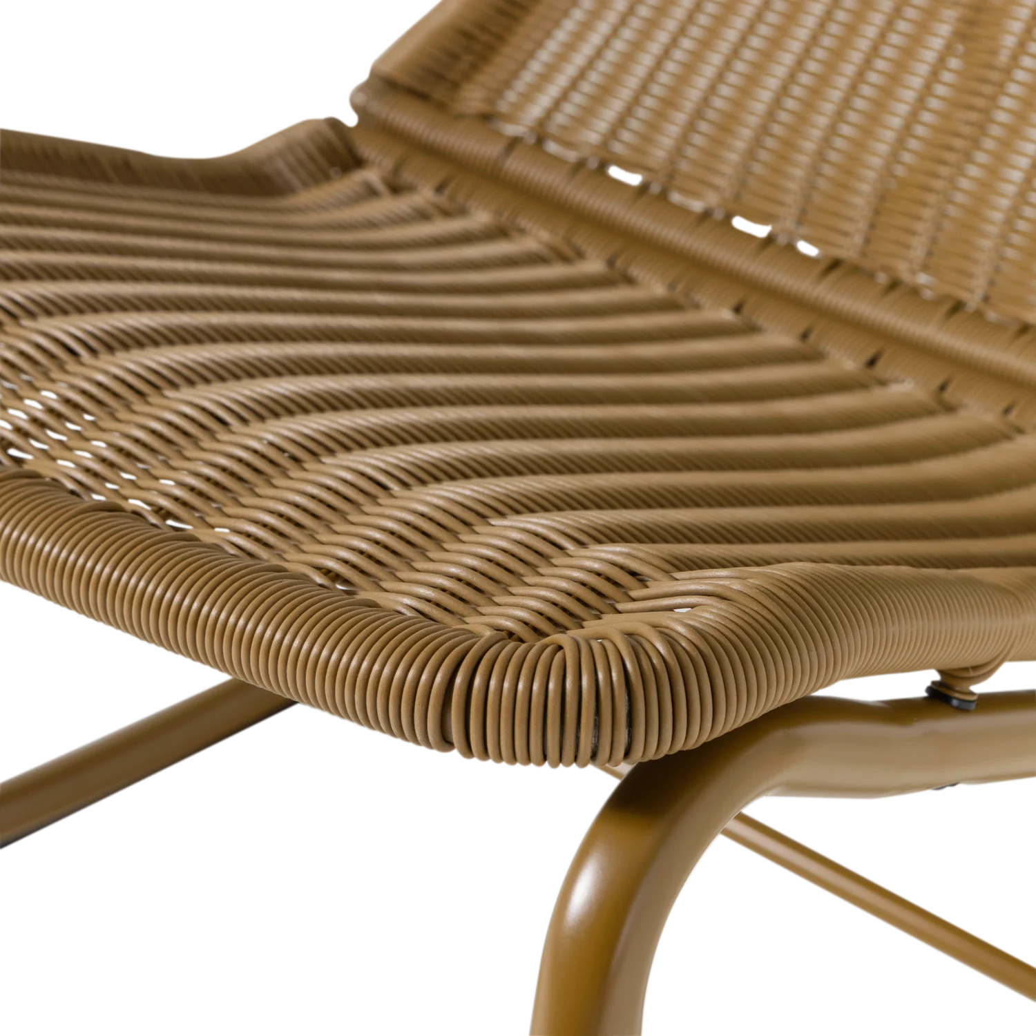 Outdoor Schaukelstuhl Gartenstuhl TOM Metall Kunstrattan honiggelb