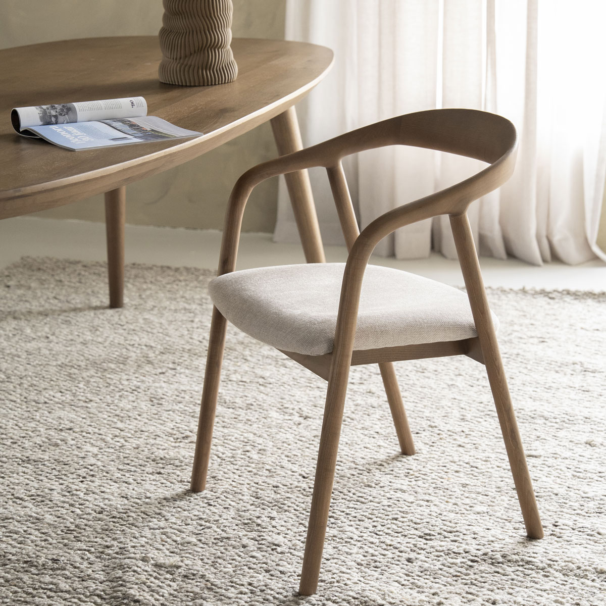 Esszimmerstuhl Rayven Stuhl hellbraun