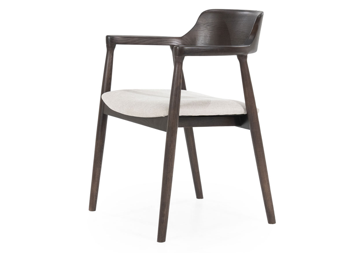 Esszimmerstuhl Stuhl Yorick Armlehnstuhl Esche Holz dunkelbraun