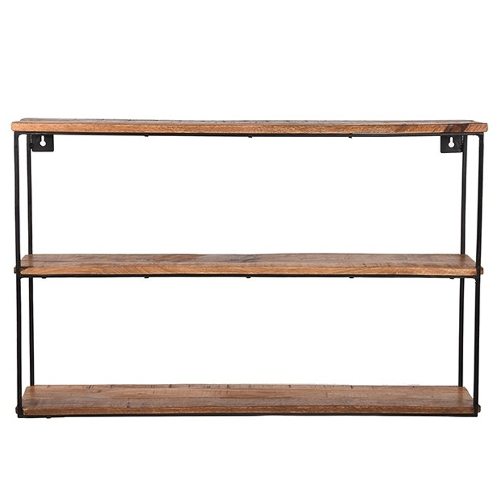 Industrie Regal Wandregal 80 x 50 cm Mango Holz