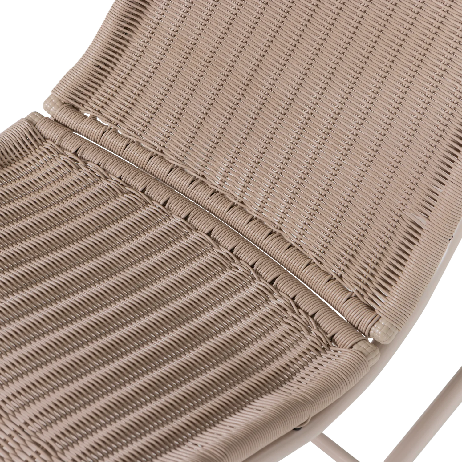 Outdoor Schaukelstuhl Gartenstuhl TOM Metall Kunstrattan sandfarben