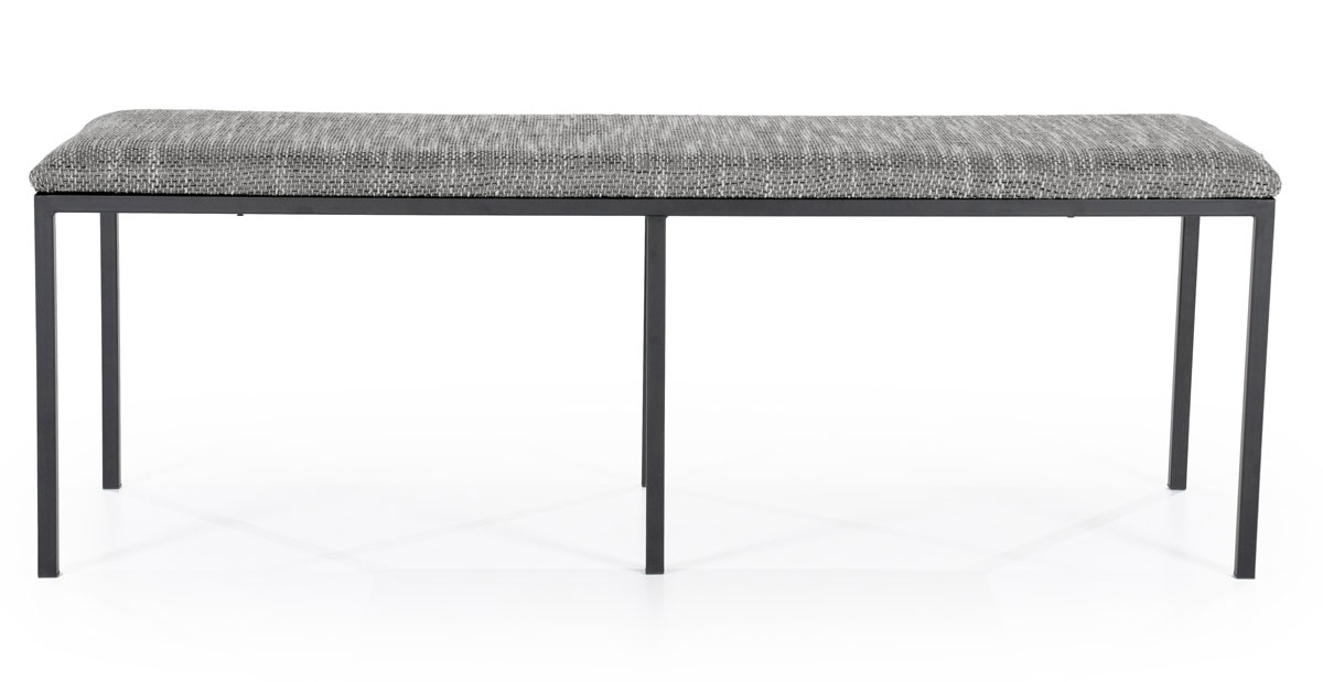 Esstischbank Lass 135 cm Stoff anthrazit Sitzbank