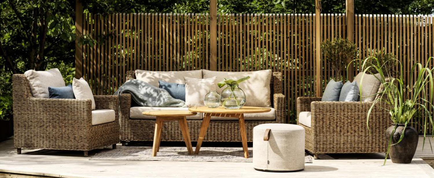 Exclusive Garten Loungegruppe Sandkorn Polyrattan