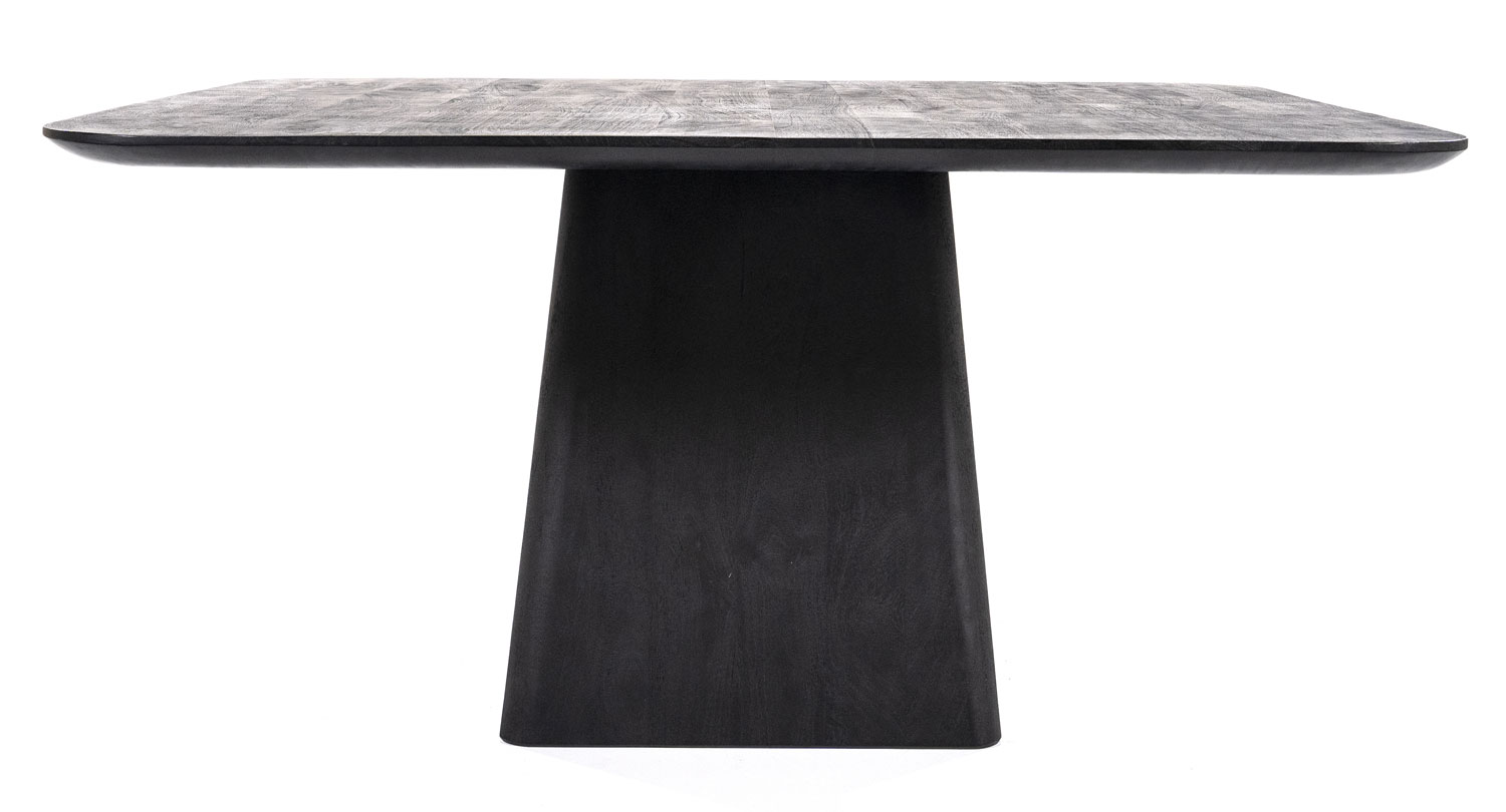 Esstisch Aron 150 x 150 cm Mango Holz schwarz