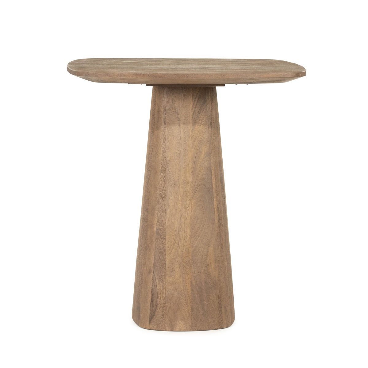 Bartisch Aron quadratisch 80 x 80 cm Mango Massivholz hellbraun