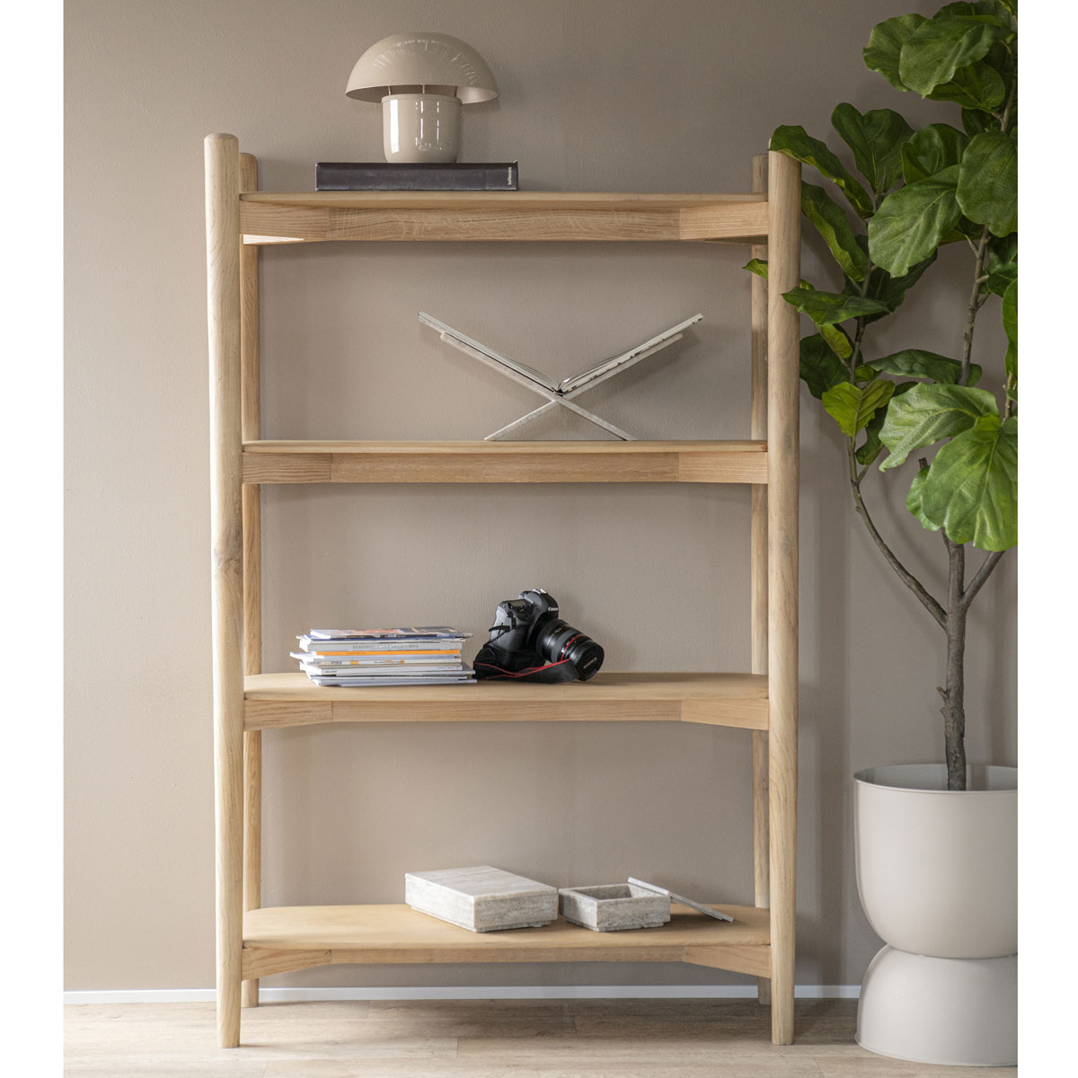 Bücherregal Selbu H 170 cm Eiche Massivholz Regal Schrank