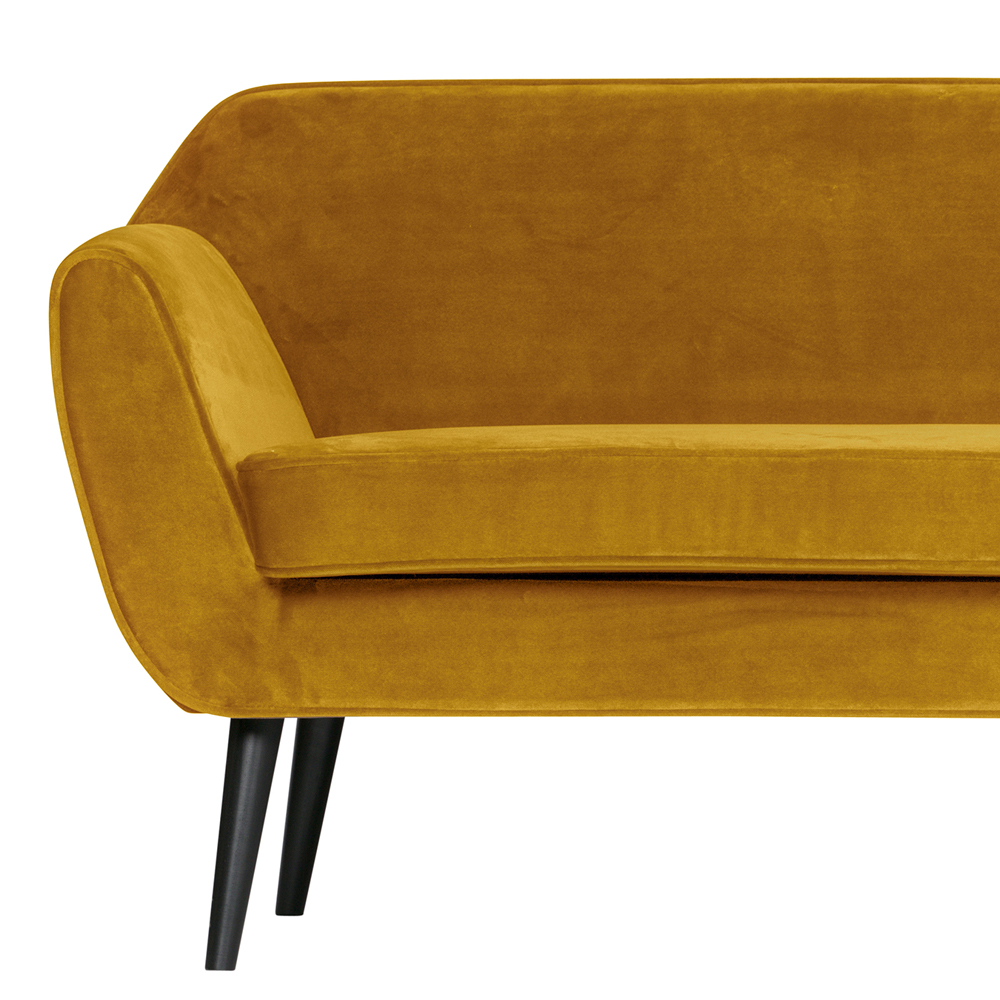 woood 4 Sitzer Sofa Rocco Ocker B 230 cm Samt