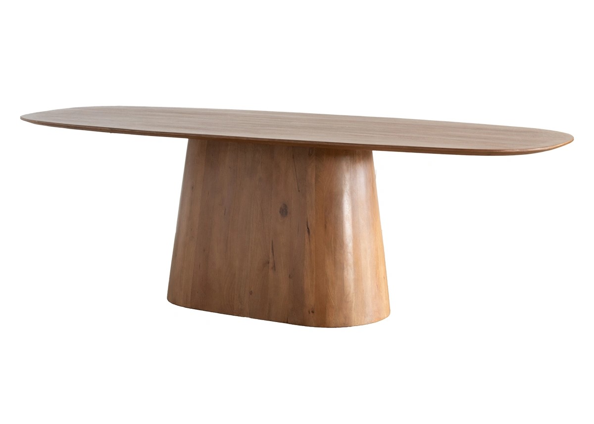 Esstisch LIJN oval Mangoholz 240 cm braun
