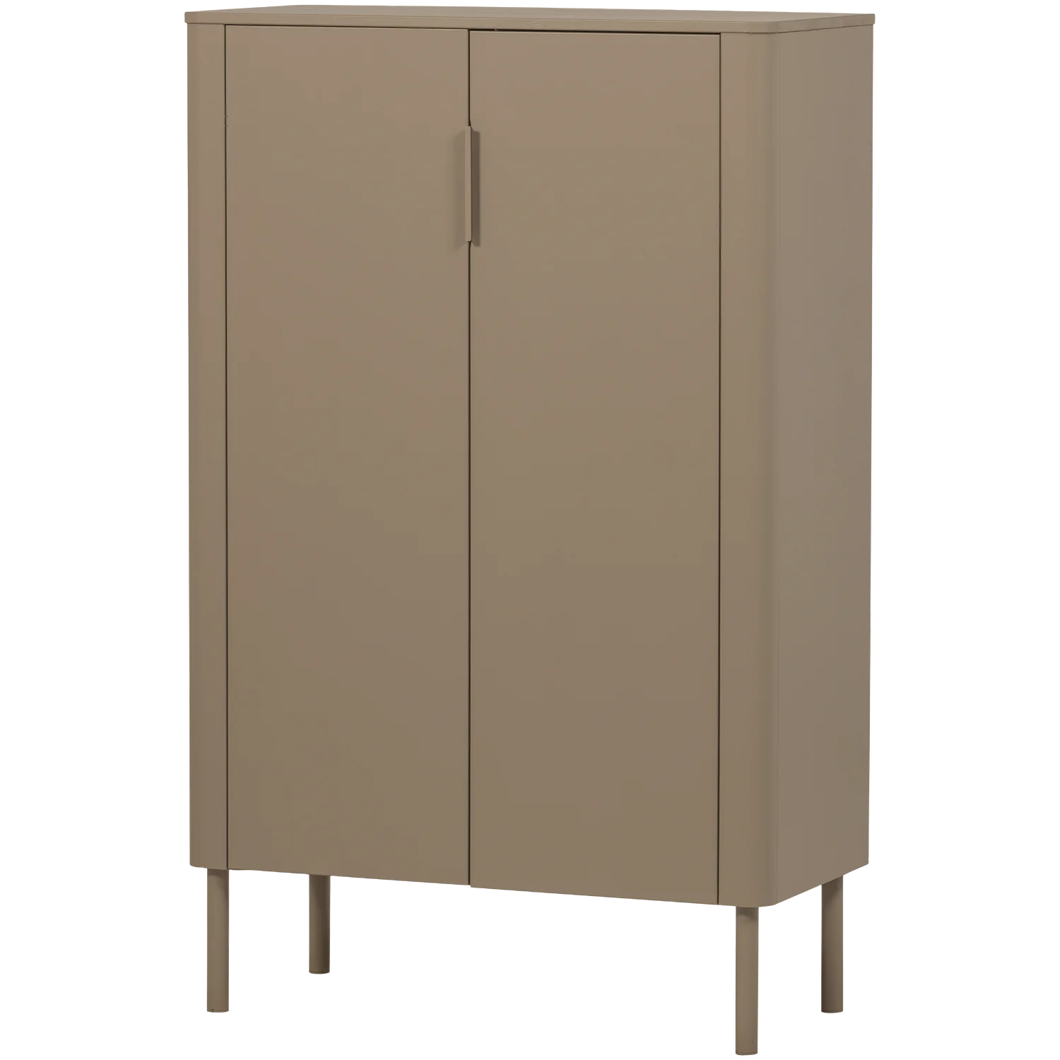 Aufbewahrungsschrank GUNNAR H 135 cm mit 2 Türen Kiefernholz schlammfarben