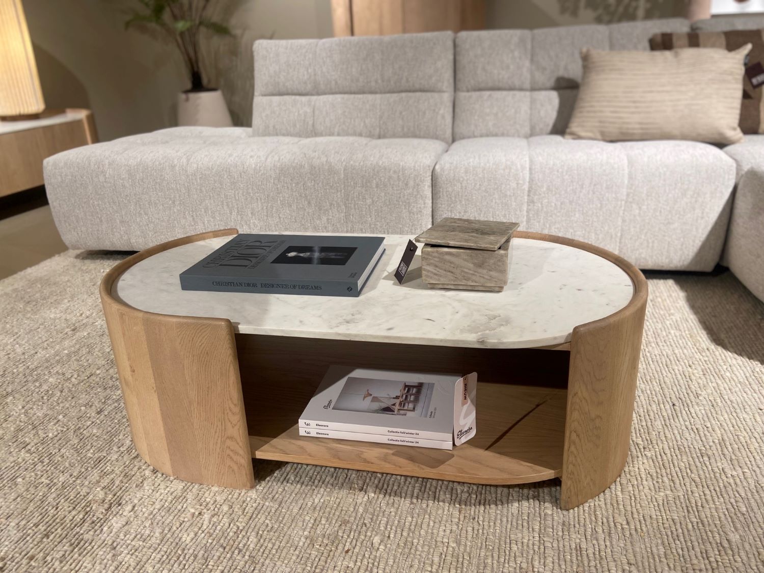 Couchtisch DON Eiche Marmor natur