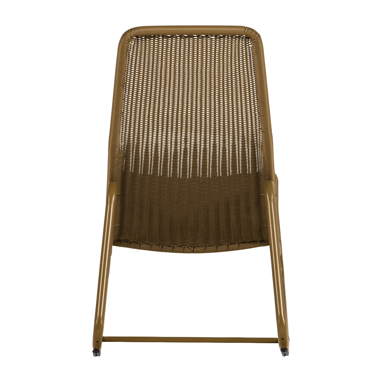 Outdoor Schaukelstuhl Gartenstuhl TOM Metall Kunstrattan honiggelb