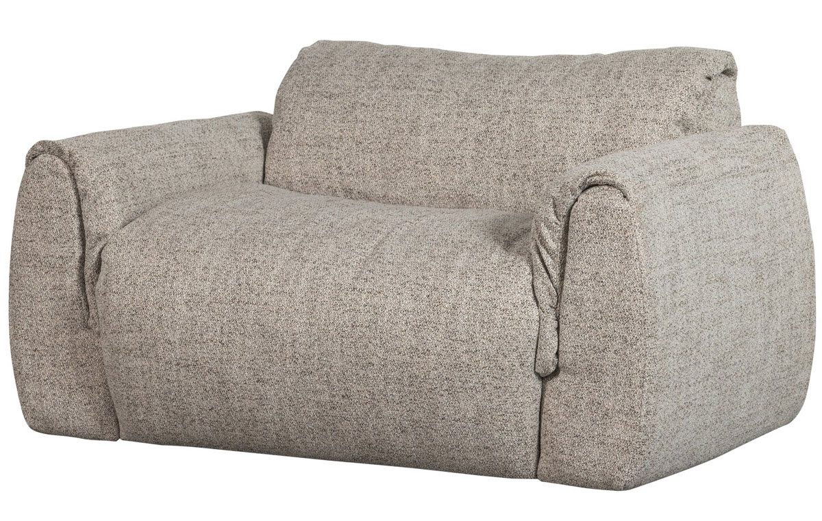 Loveseatsessel Sessel BAGGY Webstoff natur melange