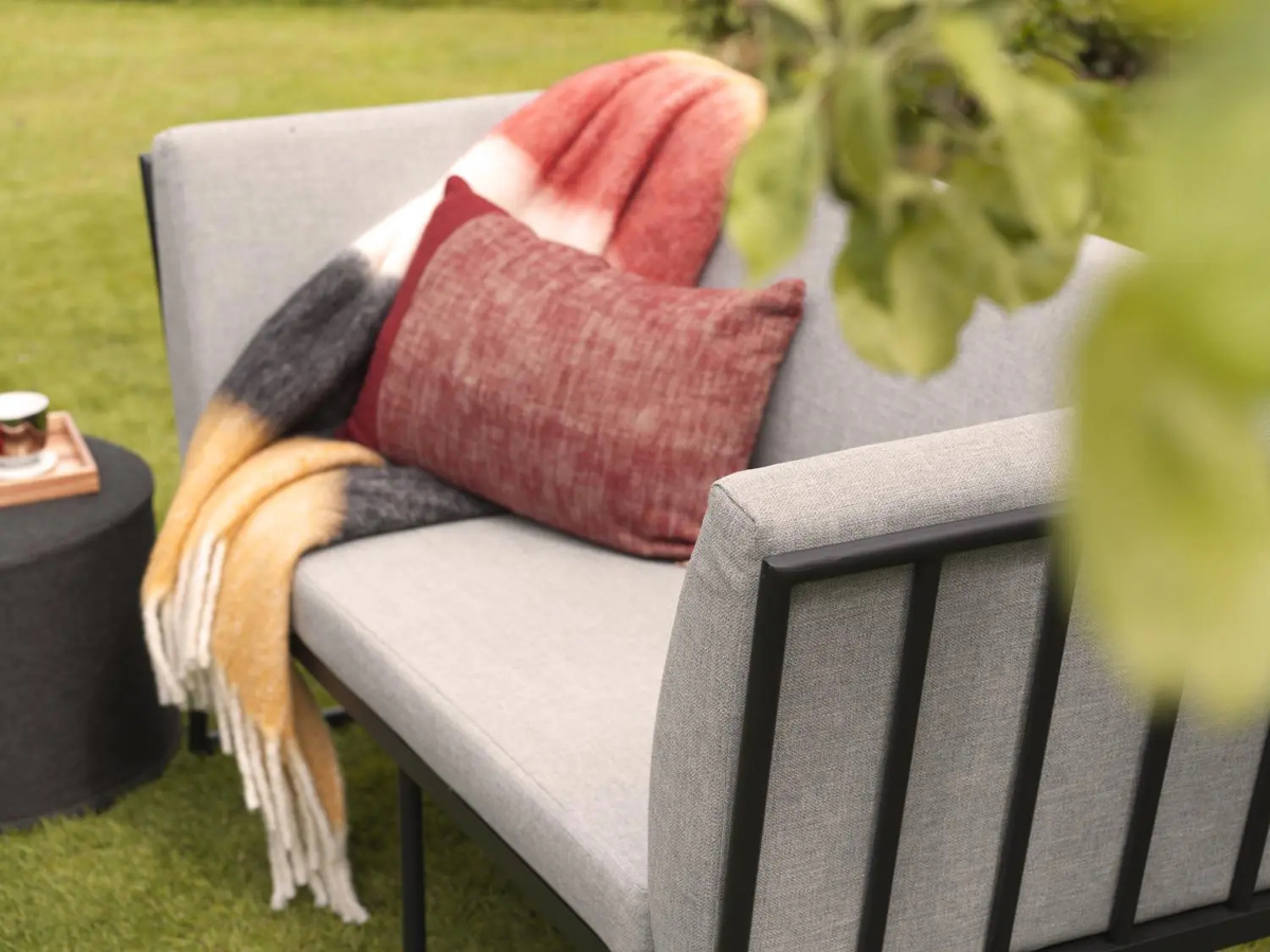 Design Gartenbank Bank VENICE 3-Sitzer schwarz