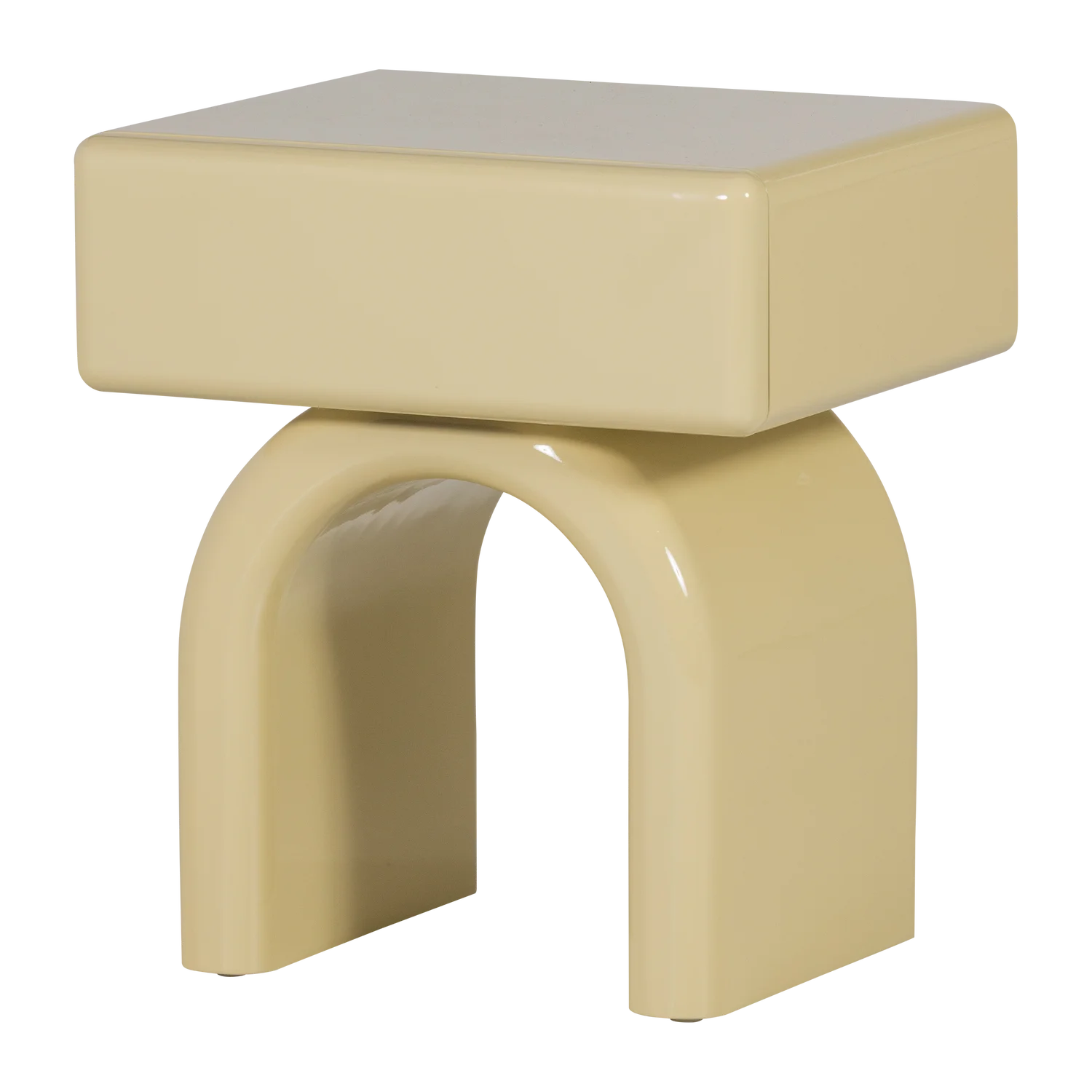 Nachtschränkchen ZOREL H 40 cm mit Schublade MDF zartes grün