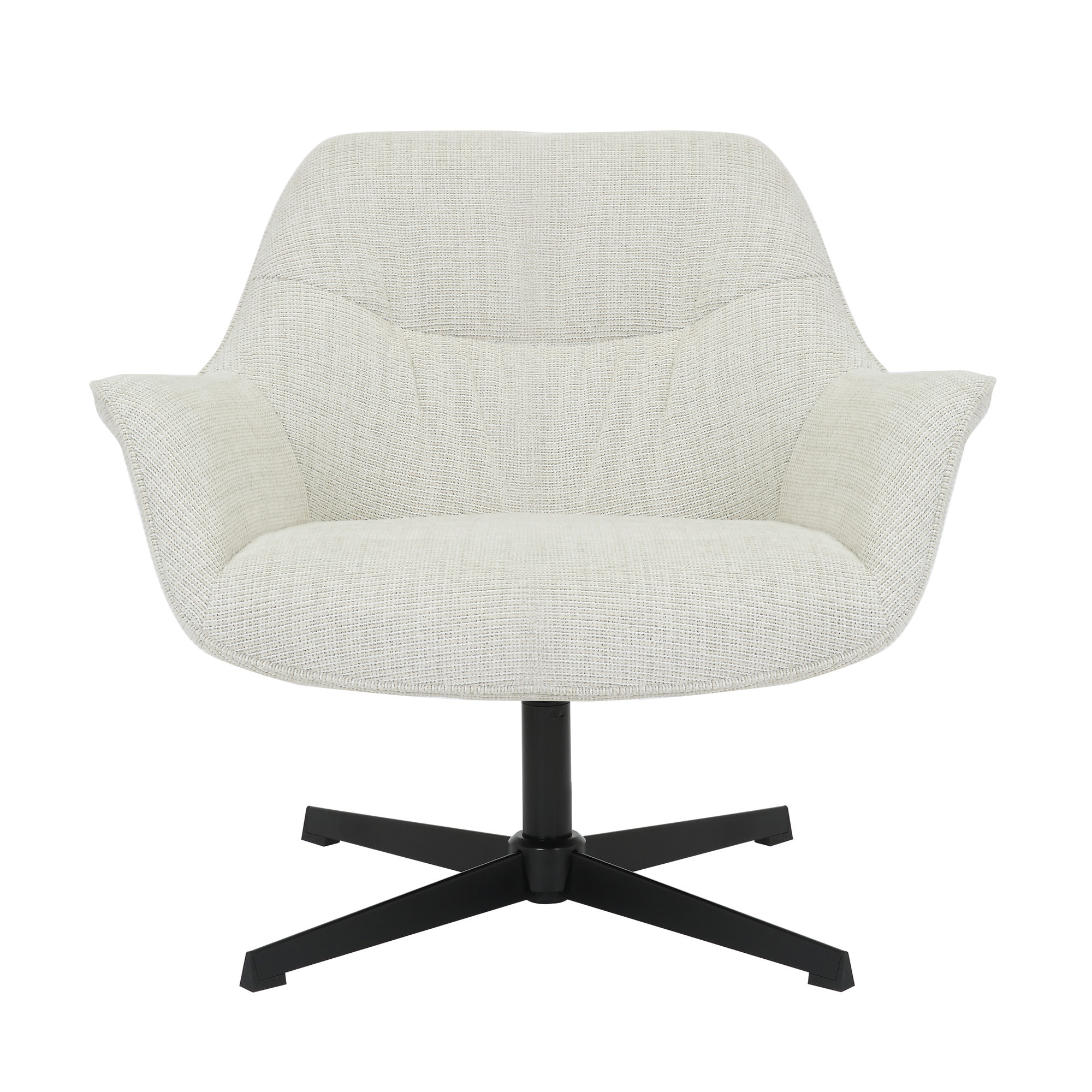Sessel Daphne mit Armlehnen Drehsessel Stoff greige Relaxsessel Fernsehsessel