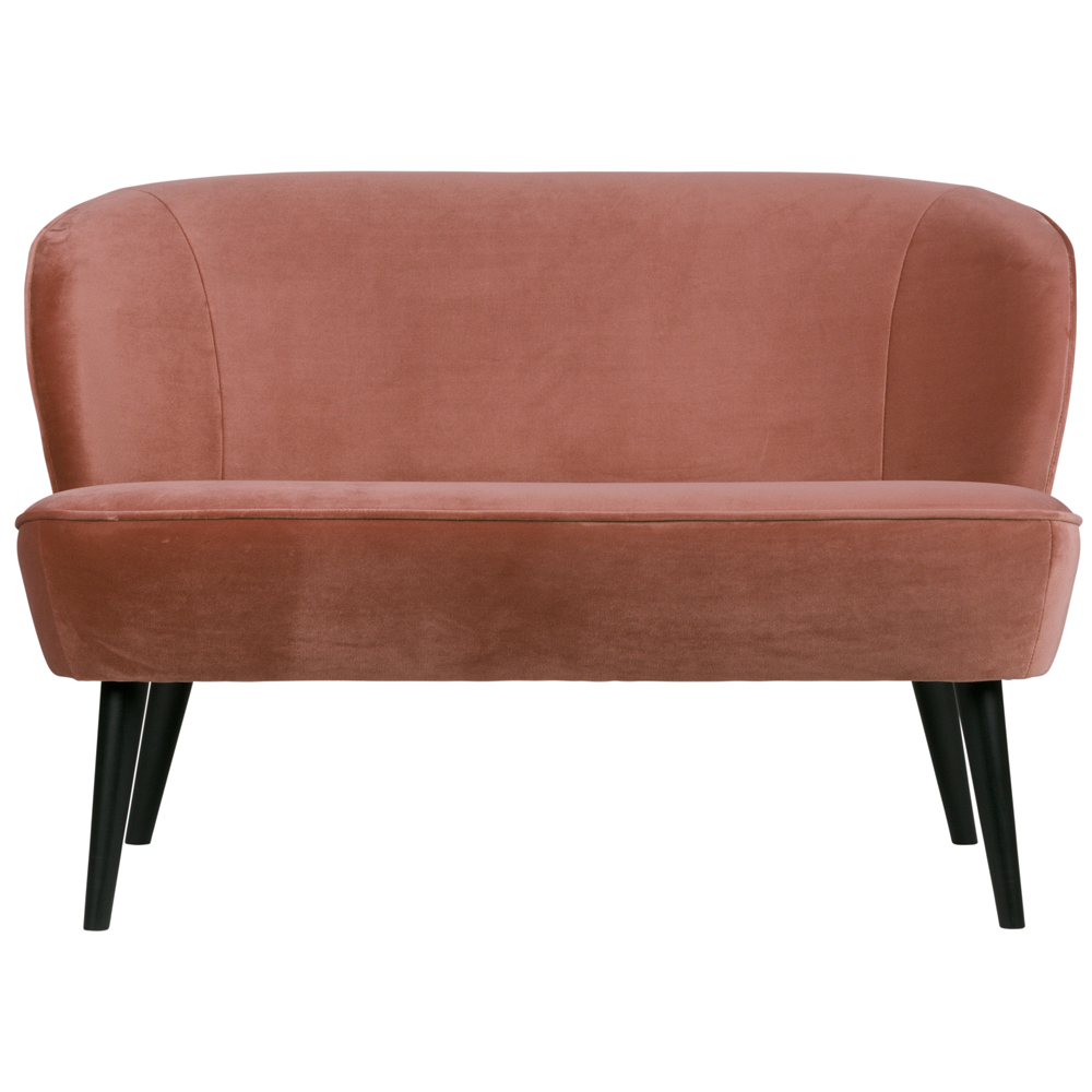 kleines 2 Sitzer Sofa SARA 110 cm Samt Altrosa