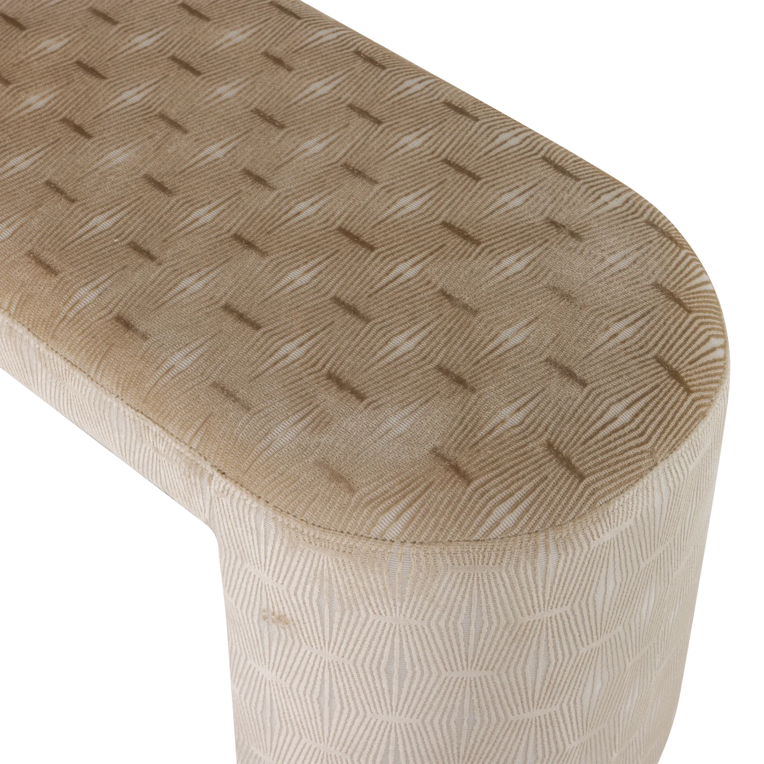 Esstischbank Polsterbank JACOB 130 cm Streifenstoff natur