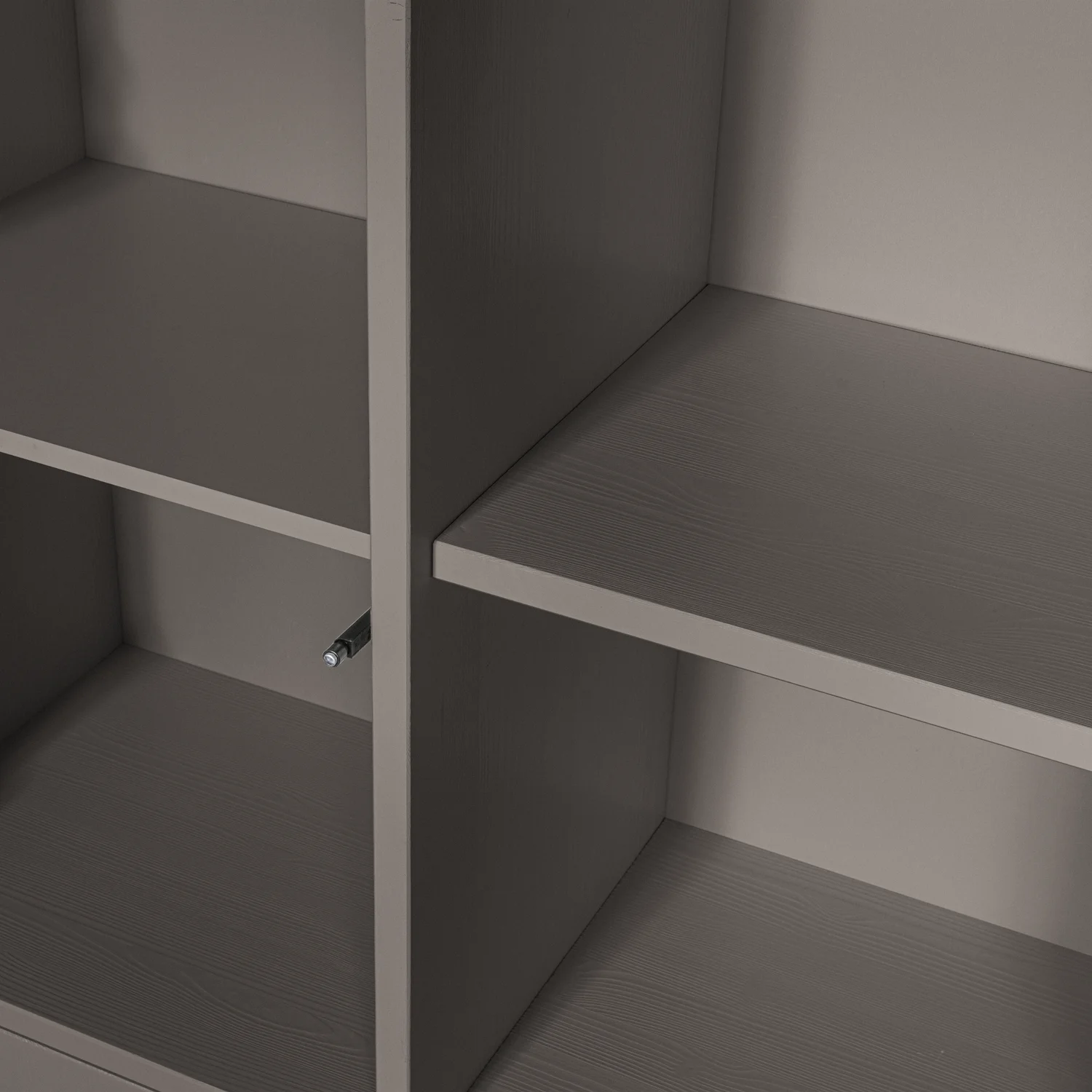 Kleiderschrank MEREL B 100 cm 3-türig Kiefernholz warmgrau  