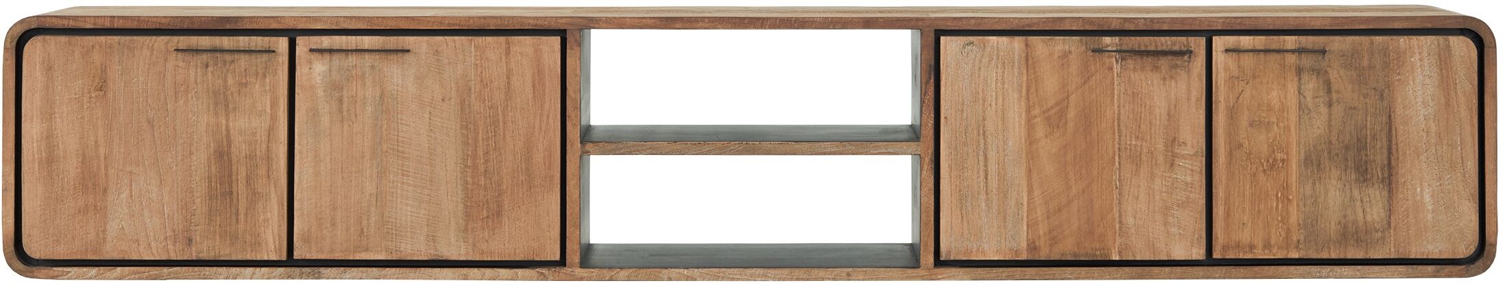 TV Möbel Evo 225 cm hängend recyceltes Teakholz Lowboard