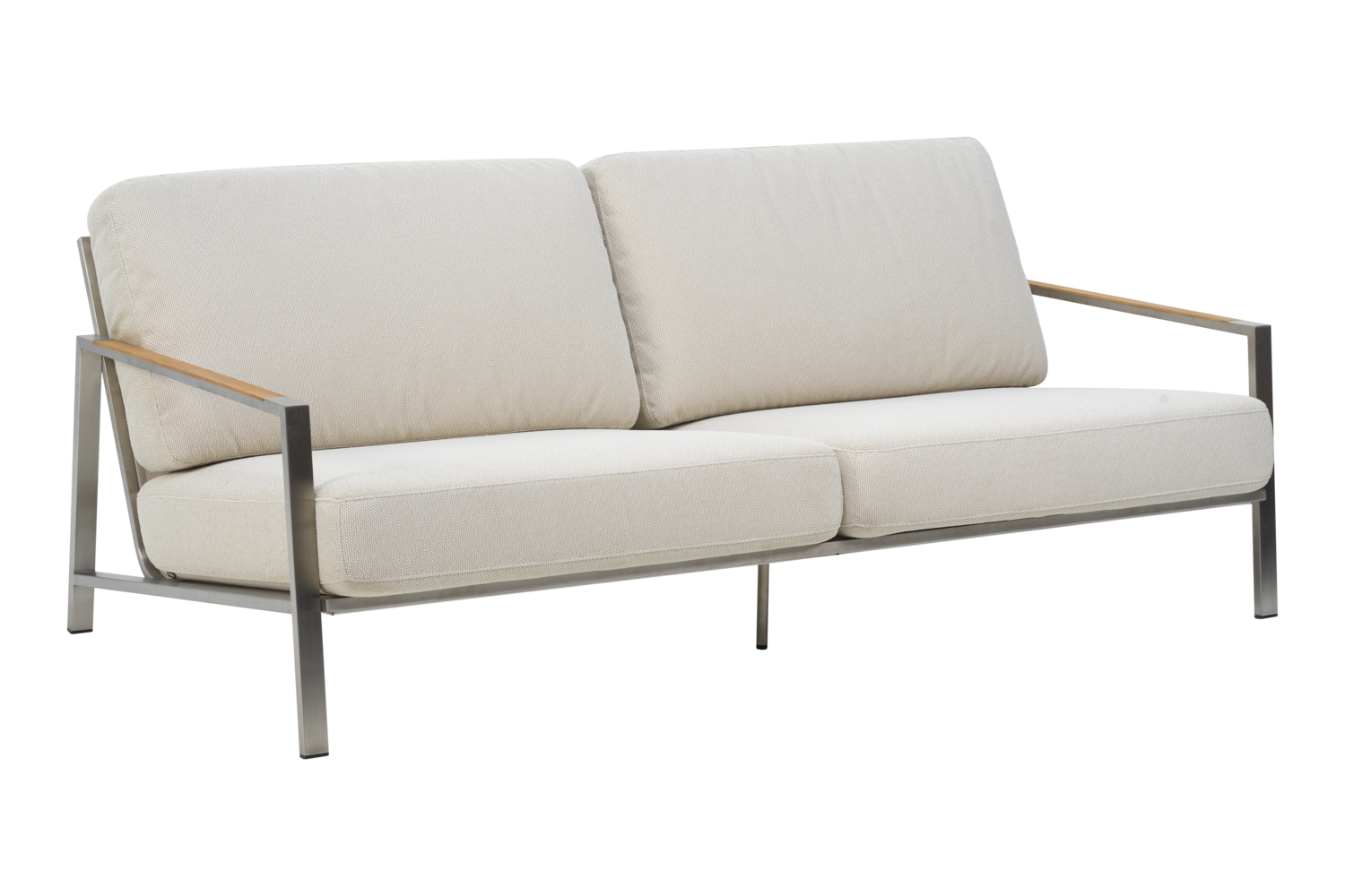 2,5 Sitzer Gartensofa Lounge Sofa Naos Edelstahl Bezug beige