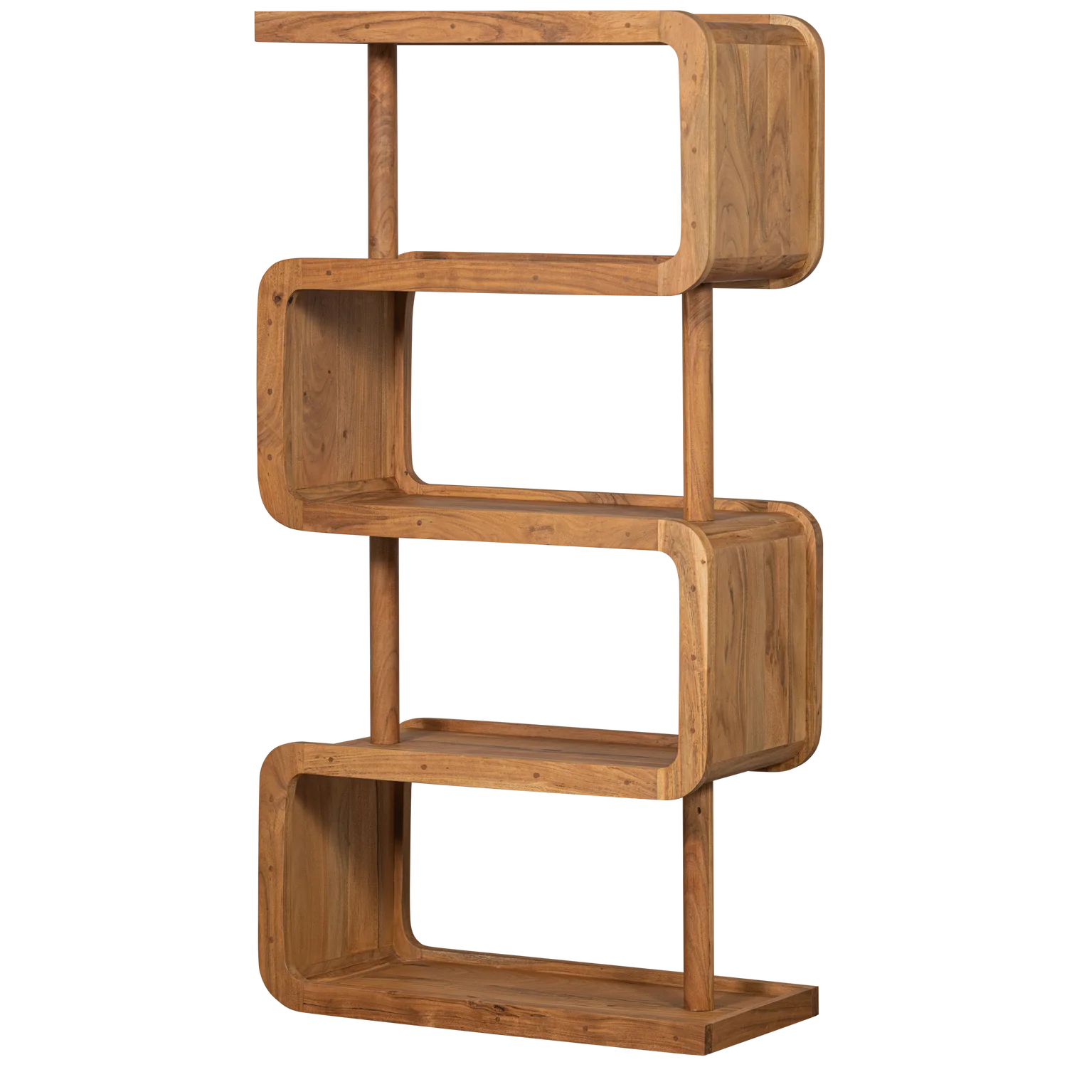Bücherregal RATTLE H 160 cm Akazienholz natur Regal Schrank