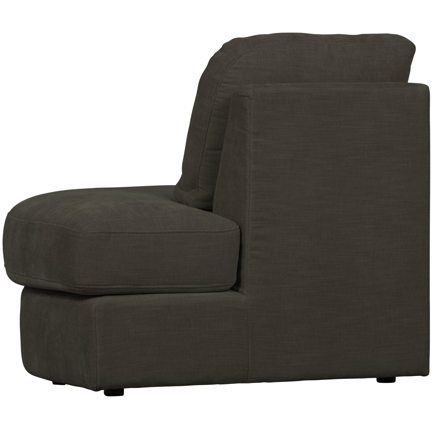 Sofaelement Eckbank FAMILY runde Ecke rechts Webstoff anthrazit