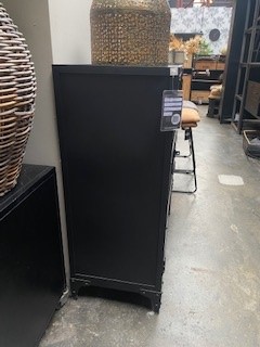 Metall Sideoboard Vitrine Maria Schrank schwarz