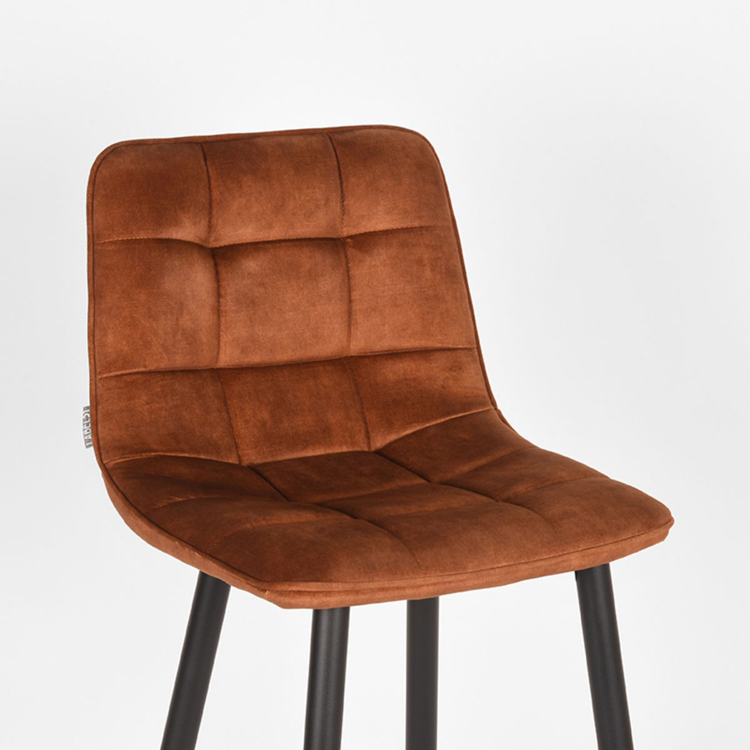 Barhocker Jelt Samt ocker SH 65 cm Barstuhl
