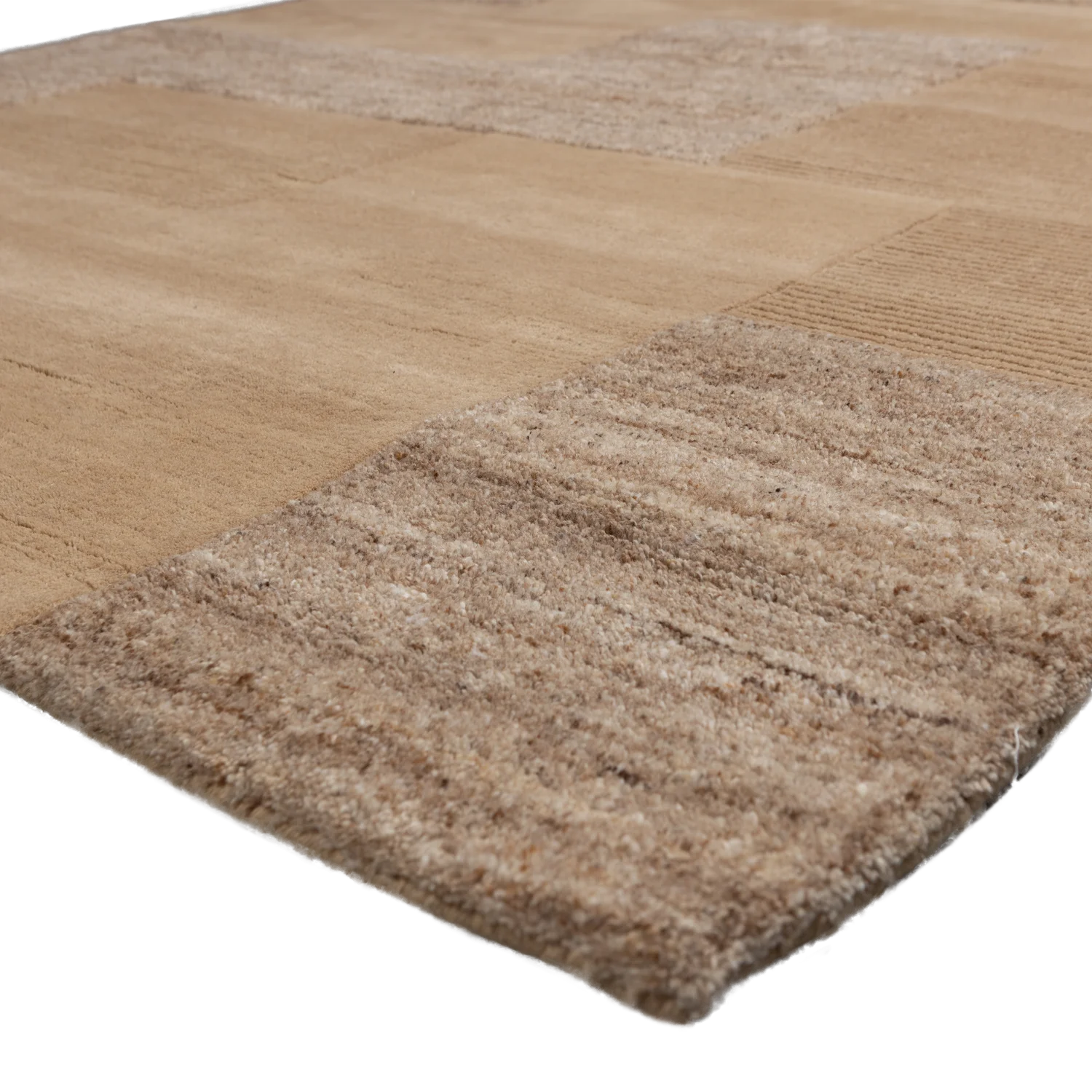 Teppich NOVEN 240 x 170 cm handgewoben Wolle sandfarben