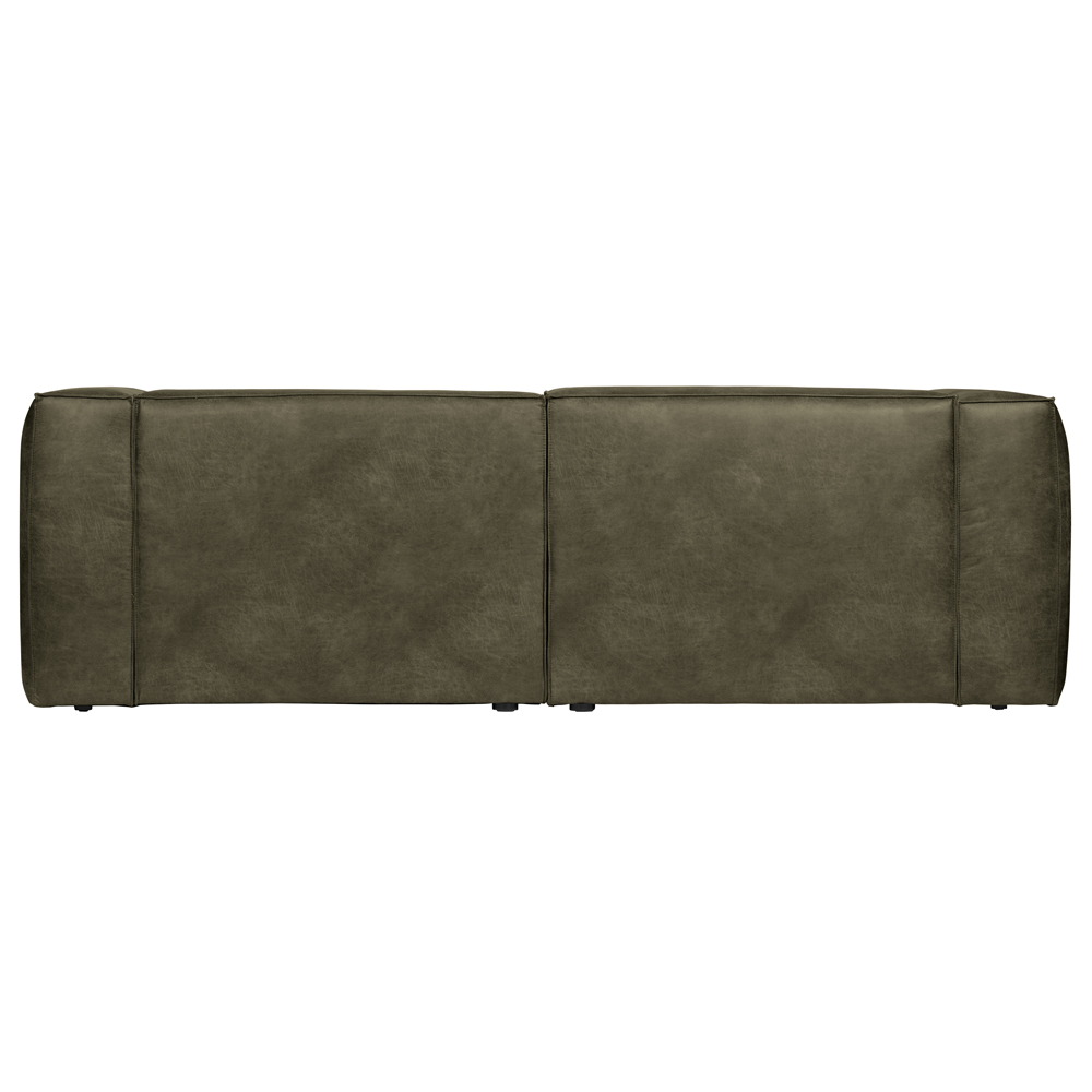 3,5 Sitzer Sofa Bean armygrün Lounge Couch recyceltes Leder Loungesofa Couchgarnitur