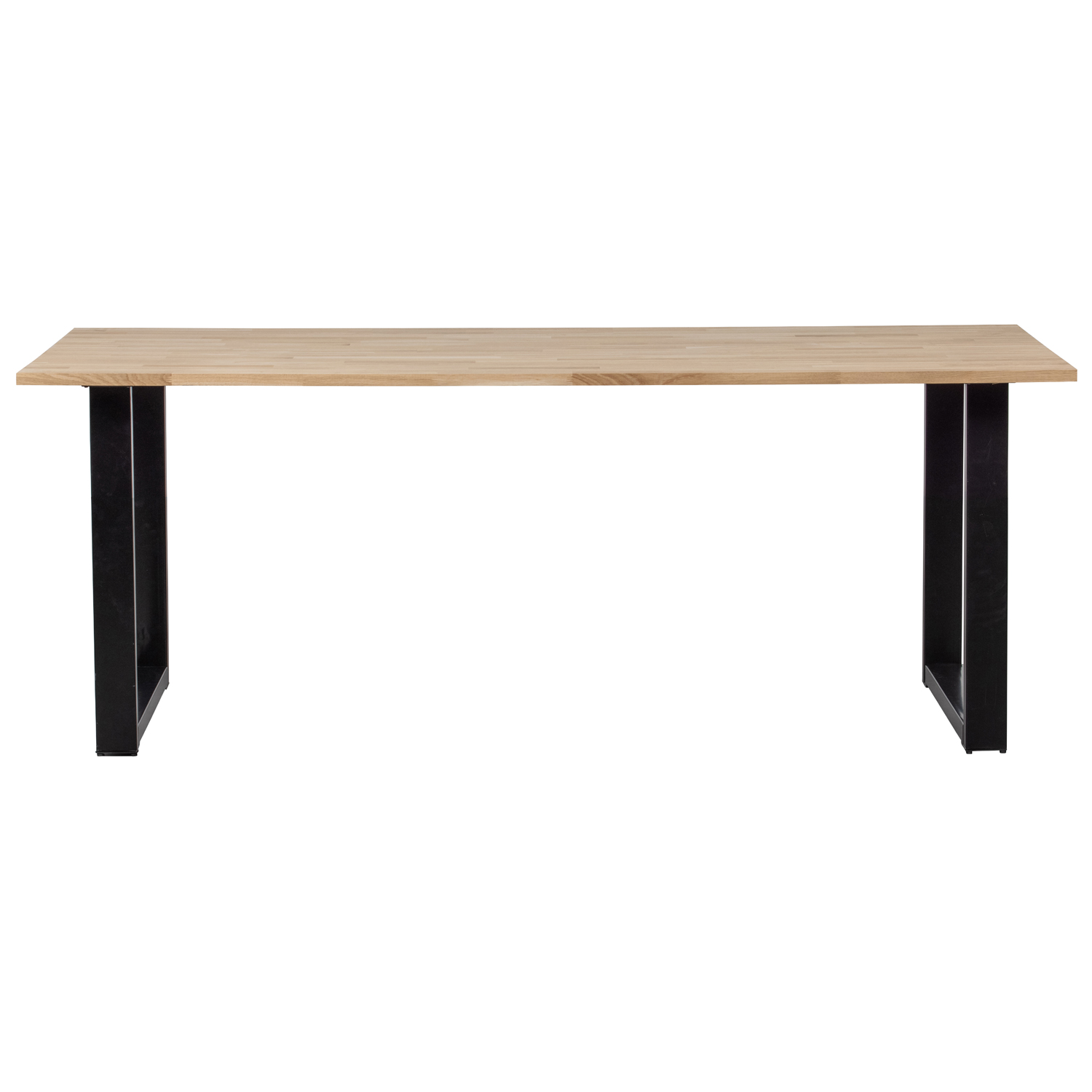 Esstisch Tablo 220 x 90 cm Eiche massiv FSC Metall U-Füße