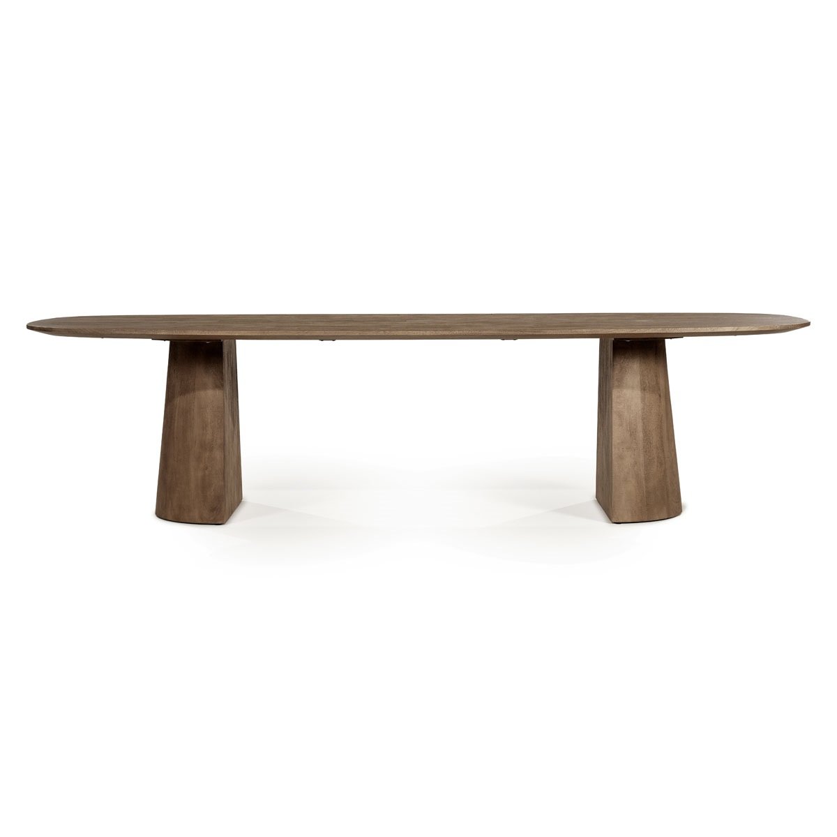 Esstisch Lune oval 300 x 105 cm Mango Massivholz braun