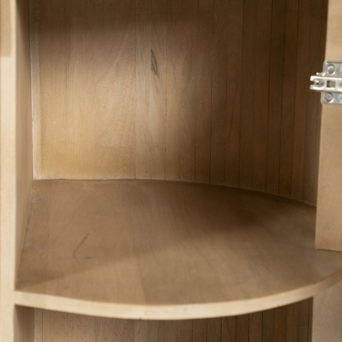 Schreibtisch Mari 129 x 60 cm Mangoholz hellbraun Marmor