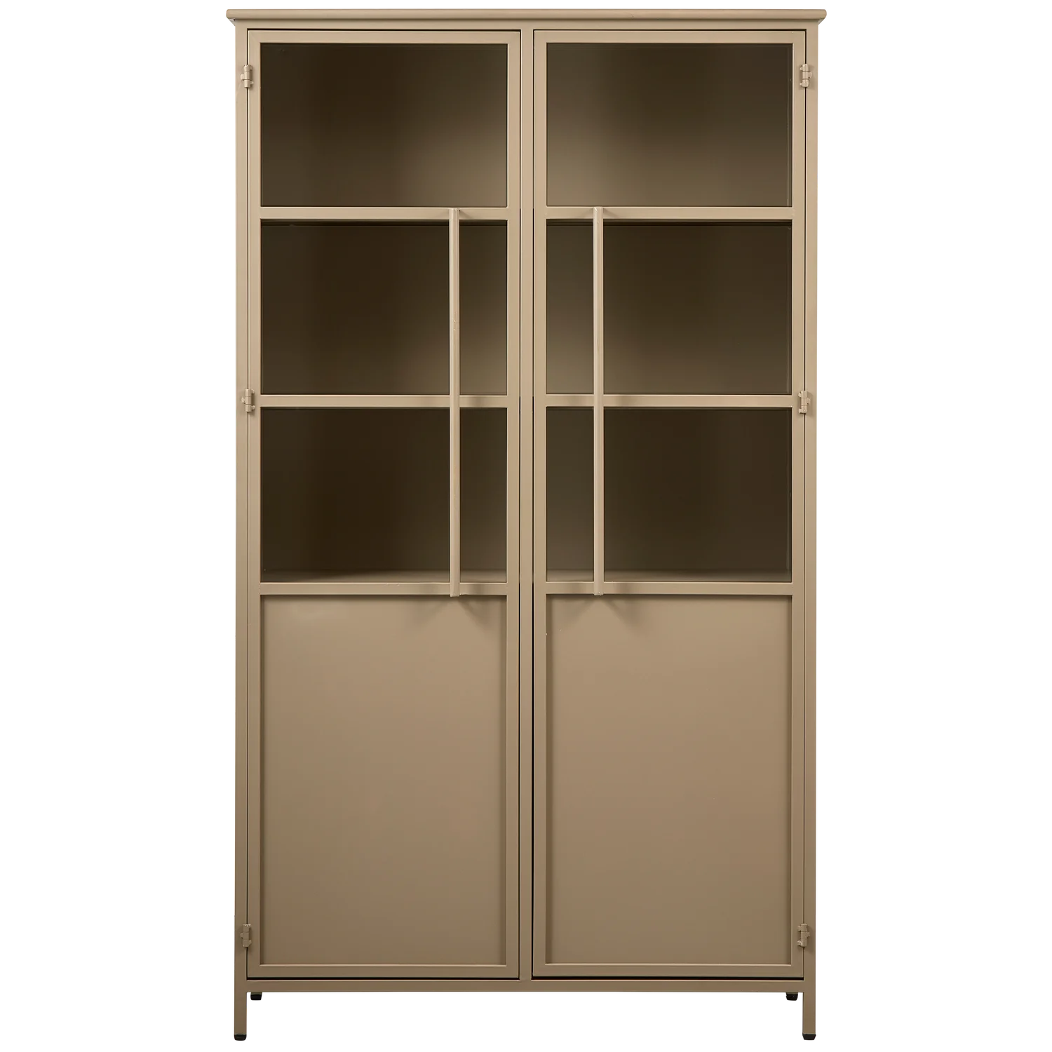 Industrie Vitrine Exhibit H 170 cm Metall khaki