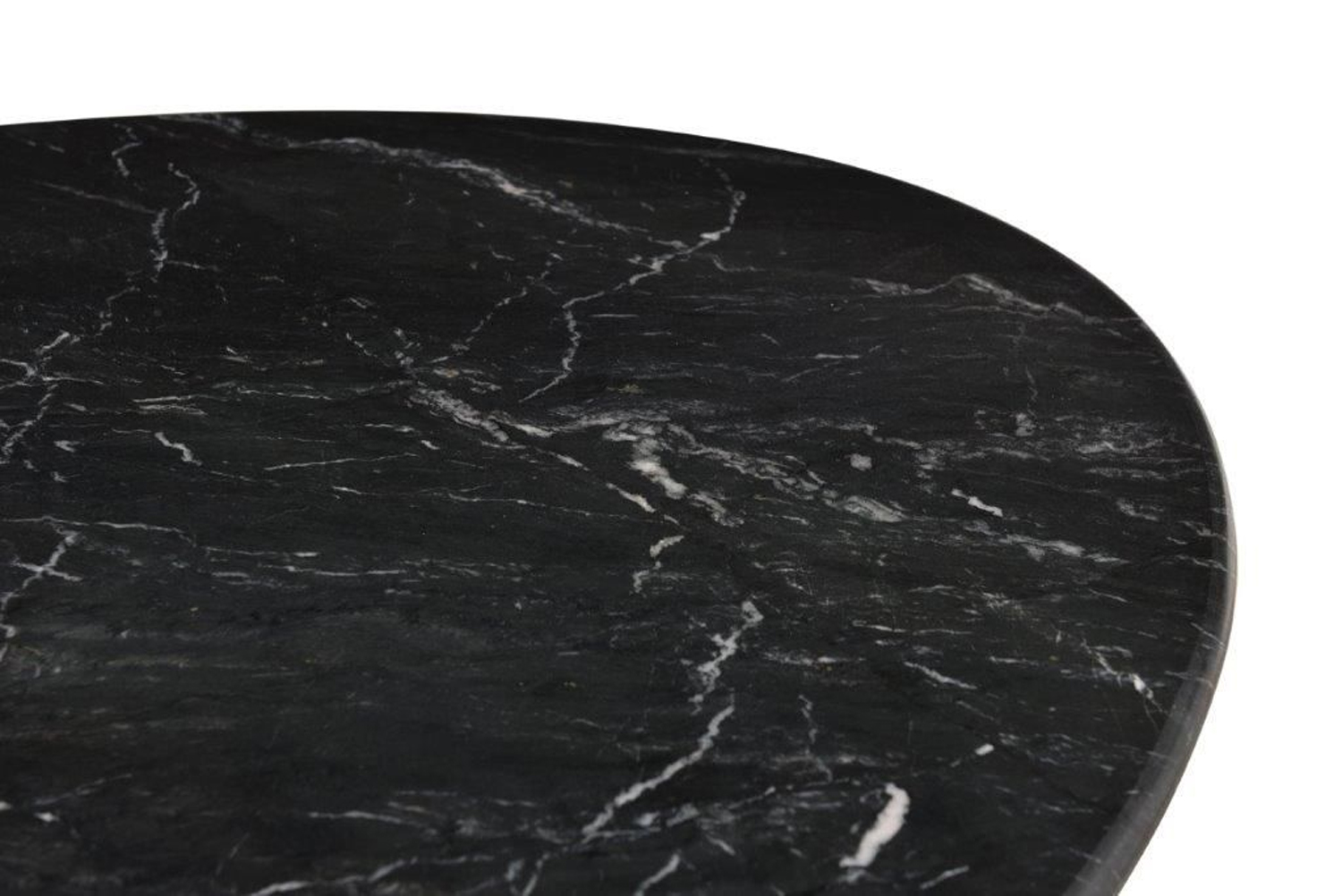 Marmor Esstisch oval 180 x 90 cm Marmorplatte schwarz