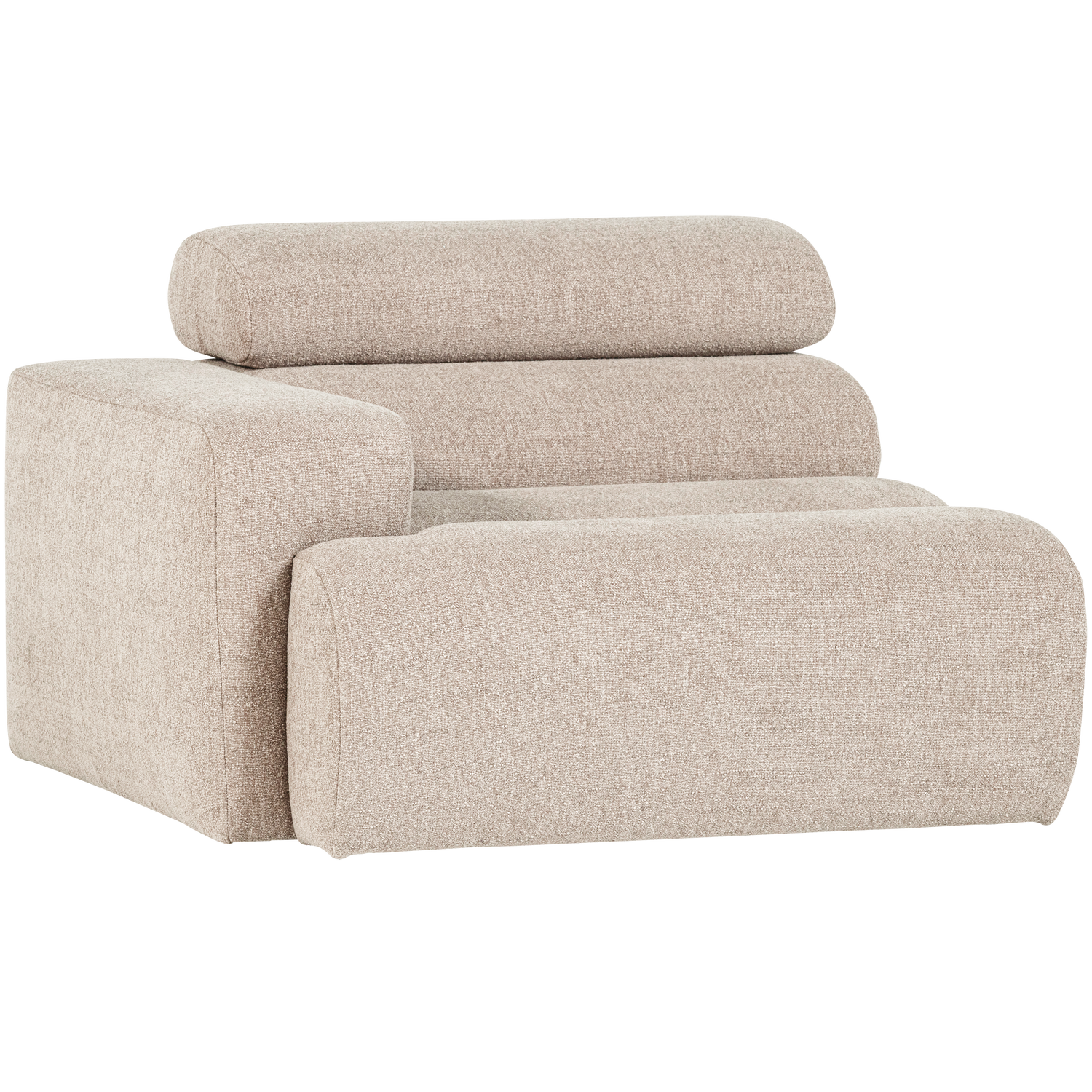 Sofaelement NOVI mit Armlehne links Element Bouclé natur