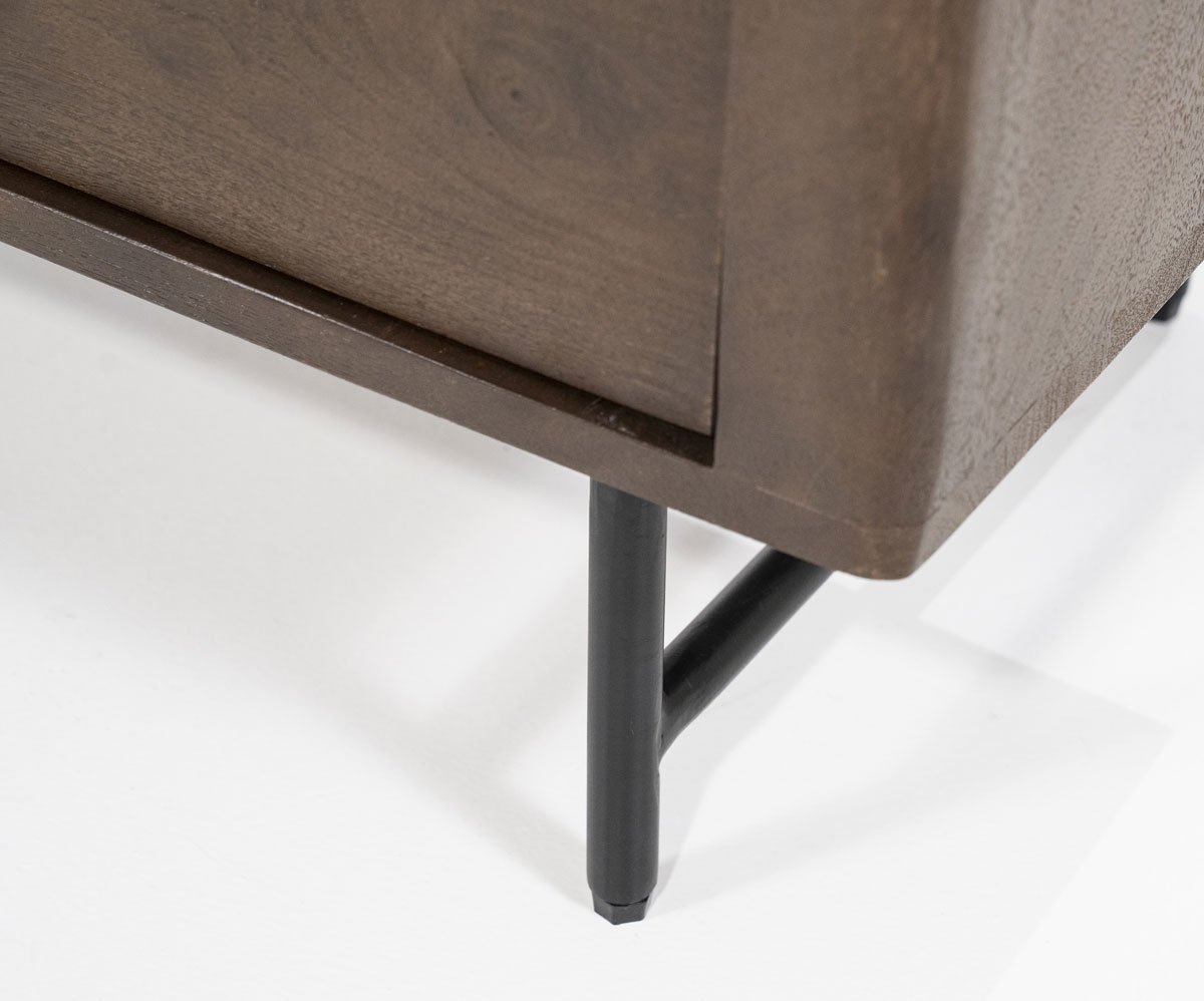 TV Möbel Lowboard Lio 170 cm Mango Holz Travertin