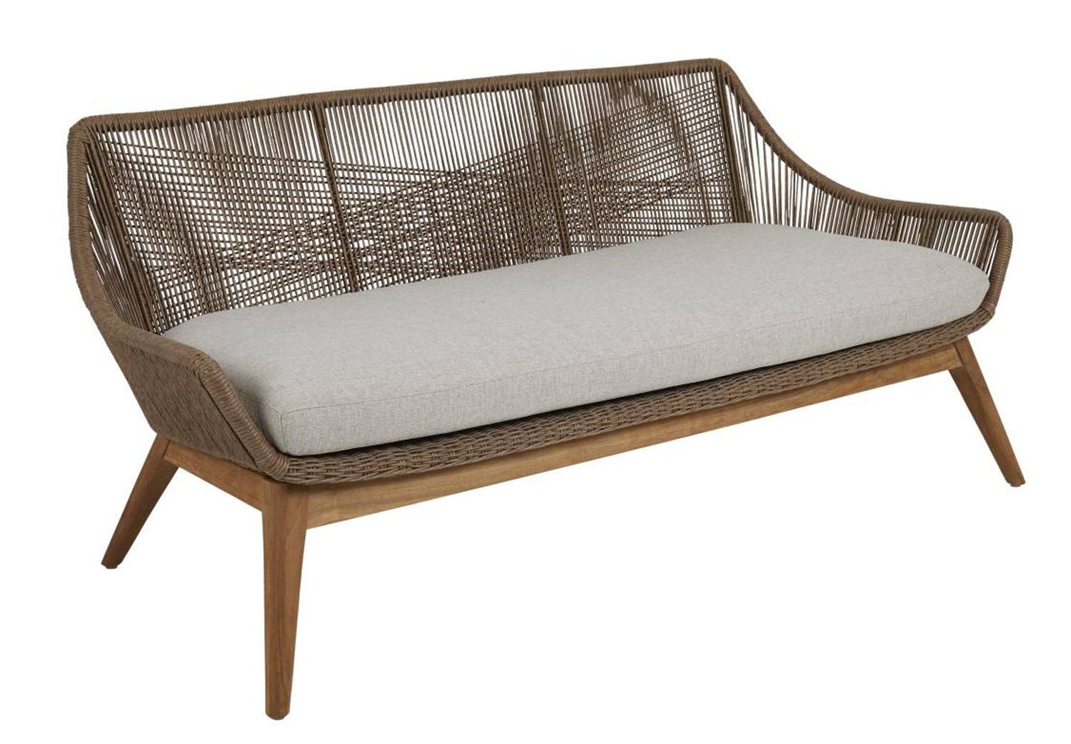 Garten Loungegruppe Hassel Polyrattan Teakholz