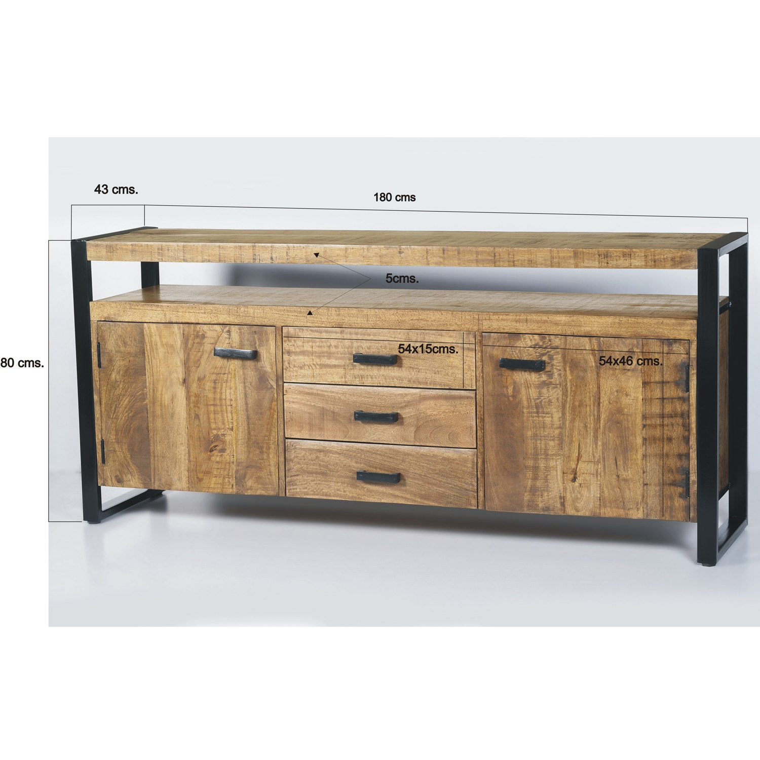 Kommode Sideboard Nairobi 180 cm Mango Holz