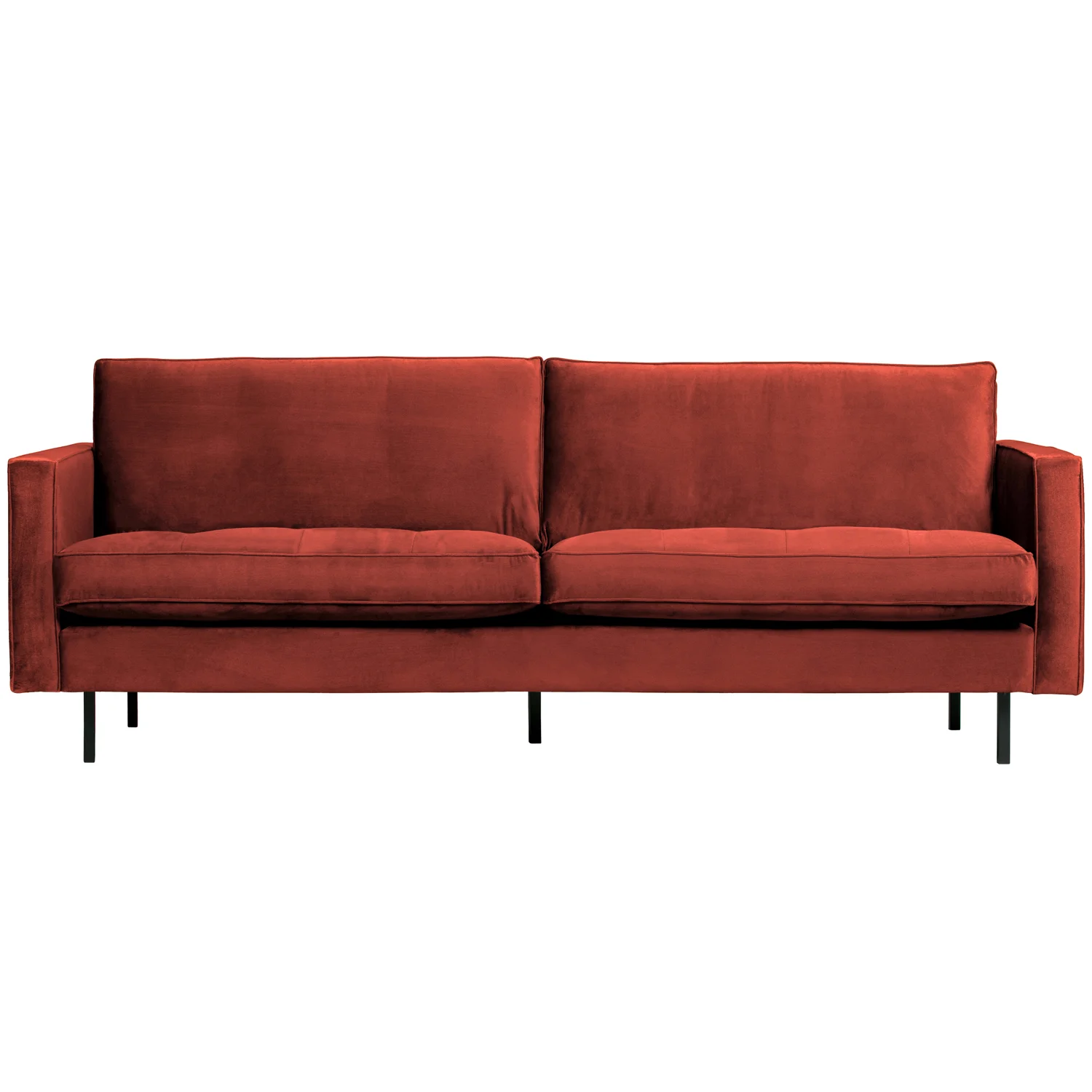 2,5 Sitzer Sofa Rodeo Classic Samt kastanie braun Couch Loungesofa Couchgarnitur