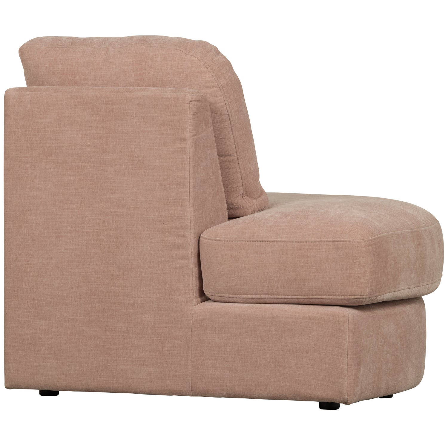 Sofaelement Eckbank FAMILY runde Ecke links Webstoff rosa