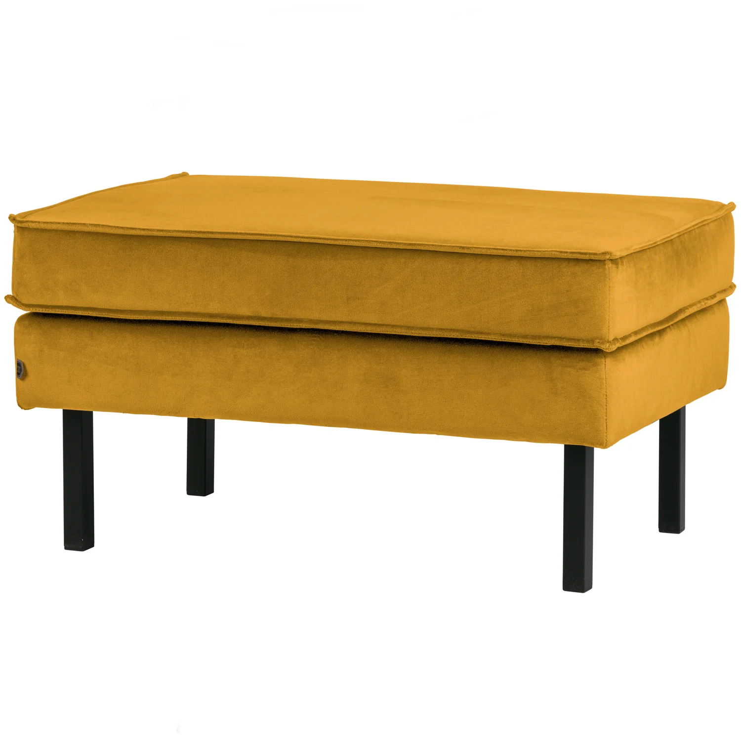 Hocker Fußhocker RODEO Samt Velvet ockergelb