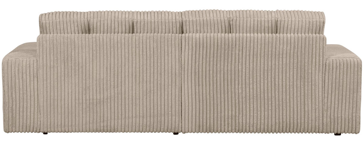 woood 2 Sitzer Sofa SECOND DATE Ribcord travertin