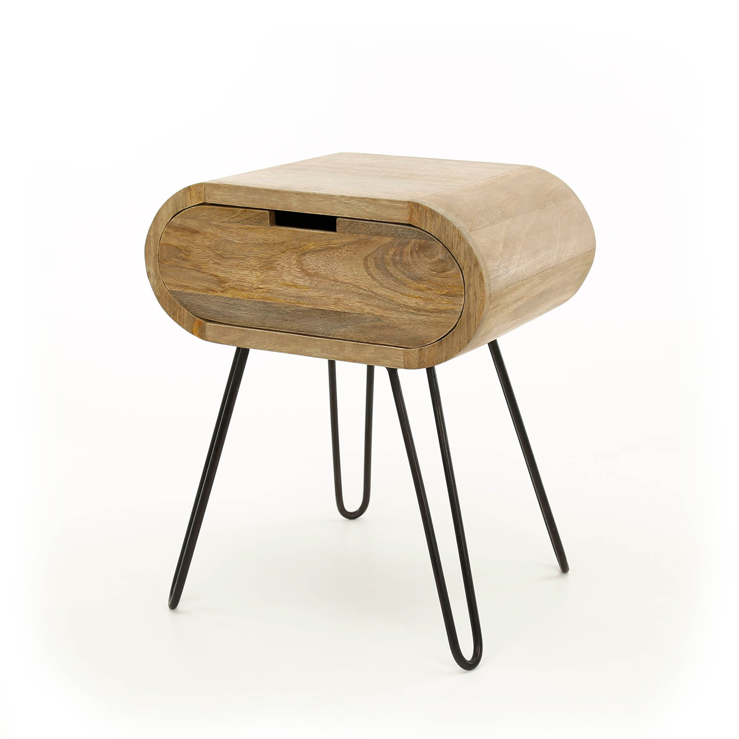 Nachttisch BALOU H 60 cm 1 Schublade Mango Holz