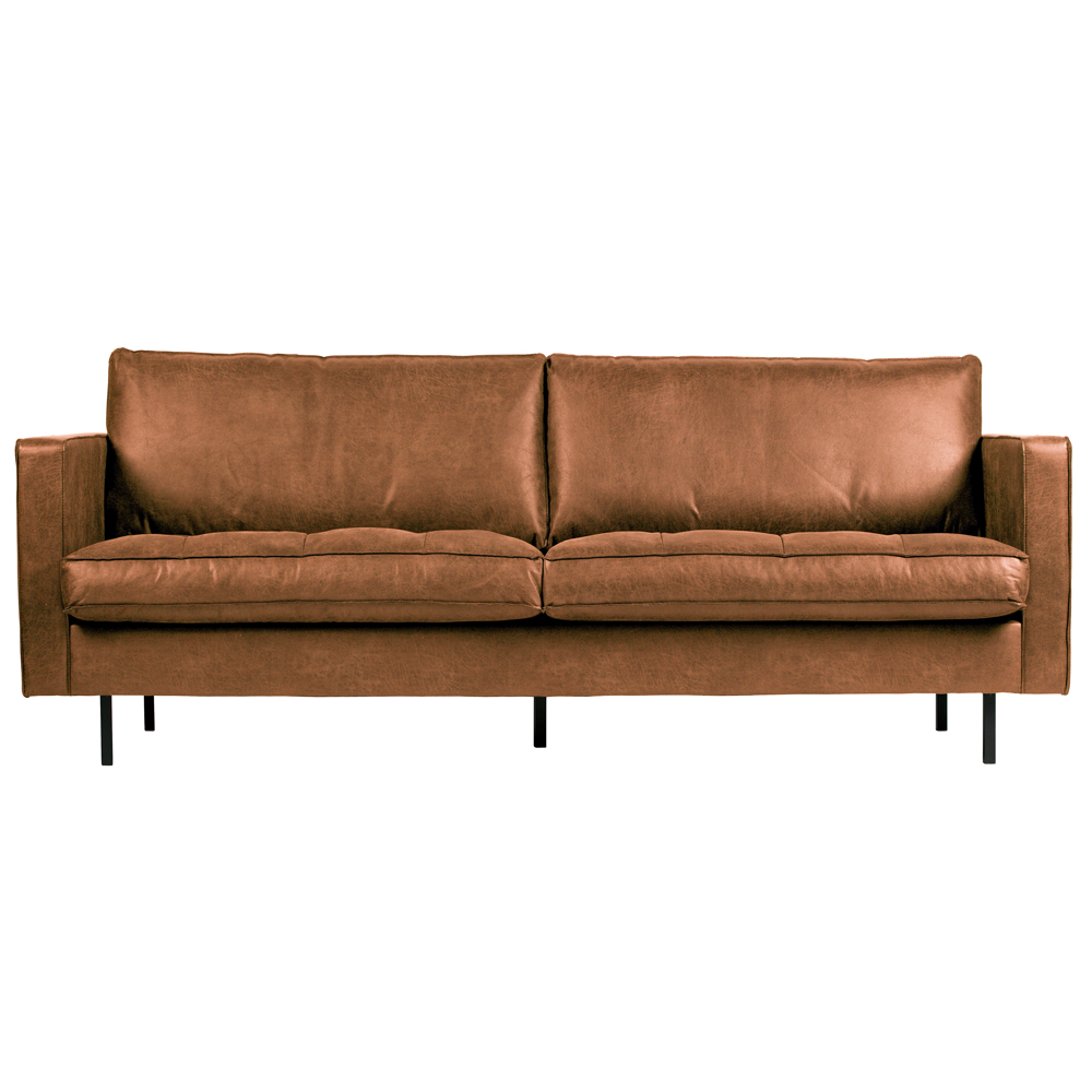 2,5 Sitzer Sofa Rodeo Classic Cognac recyceltes Leder