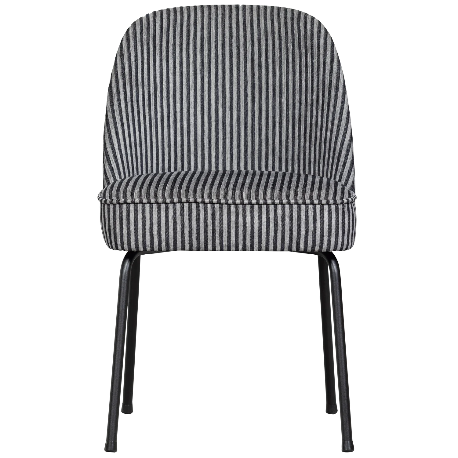 2er Set Esszimmerstuhl Vogue Webstoff Streifendesign schwarz grau 