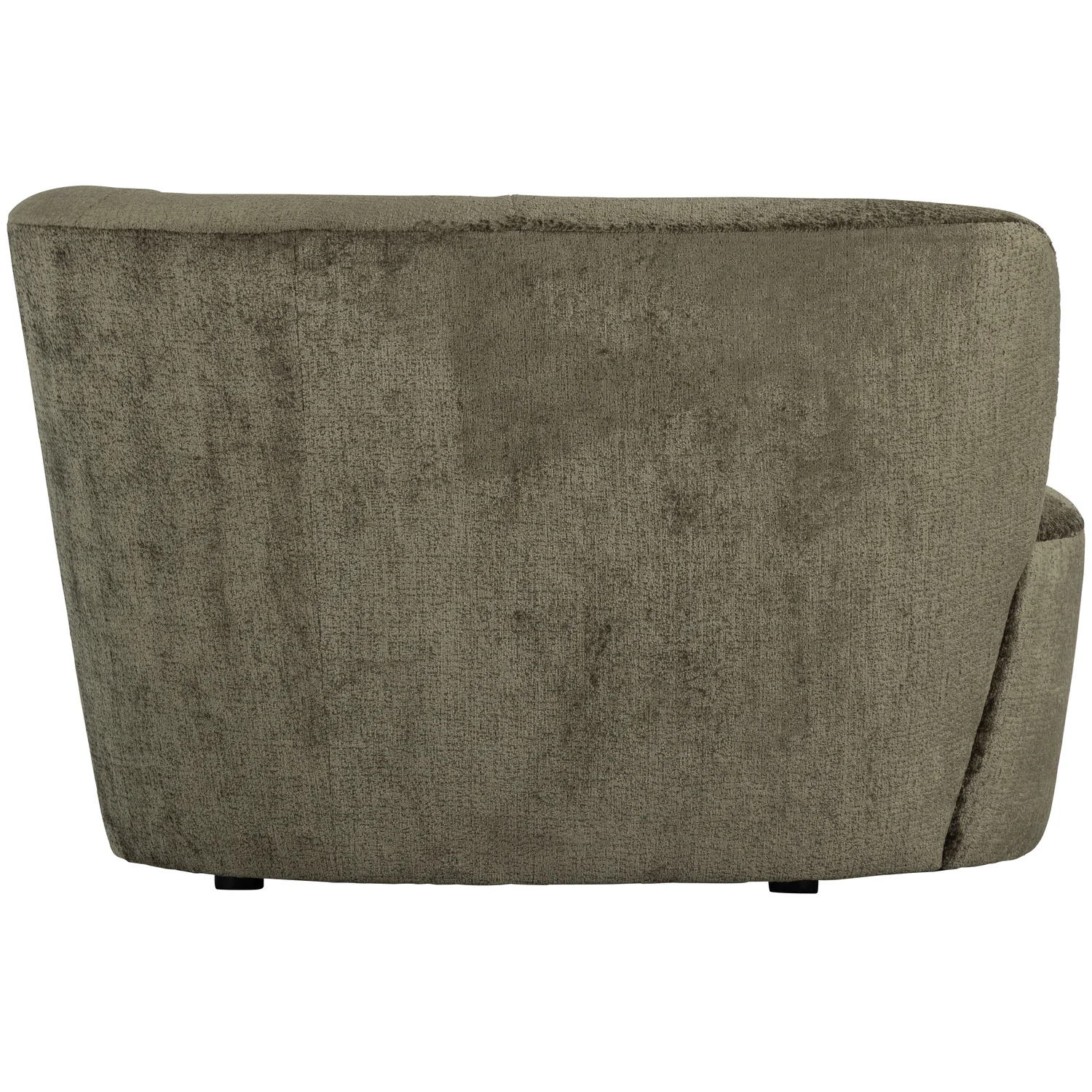 kleines Sofa Stone rechts 112 cm Struktur-Samt warmgrün Loungesofa