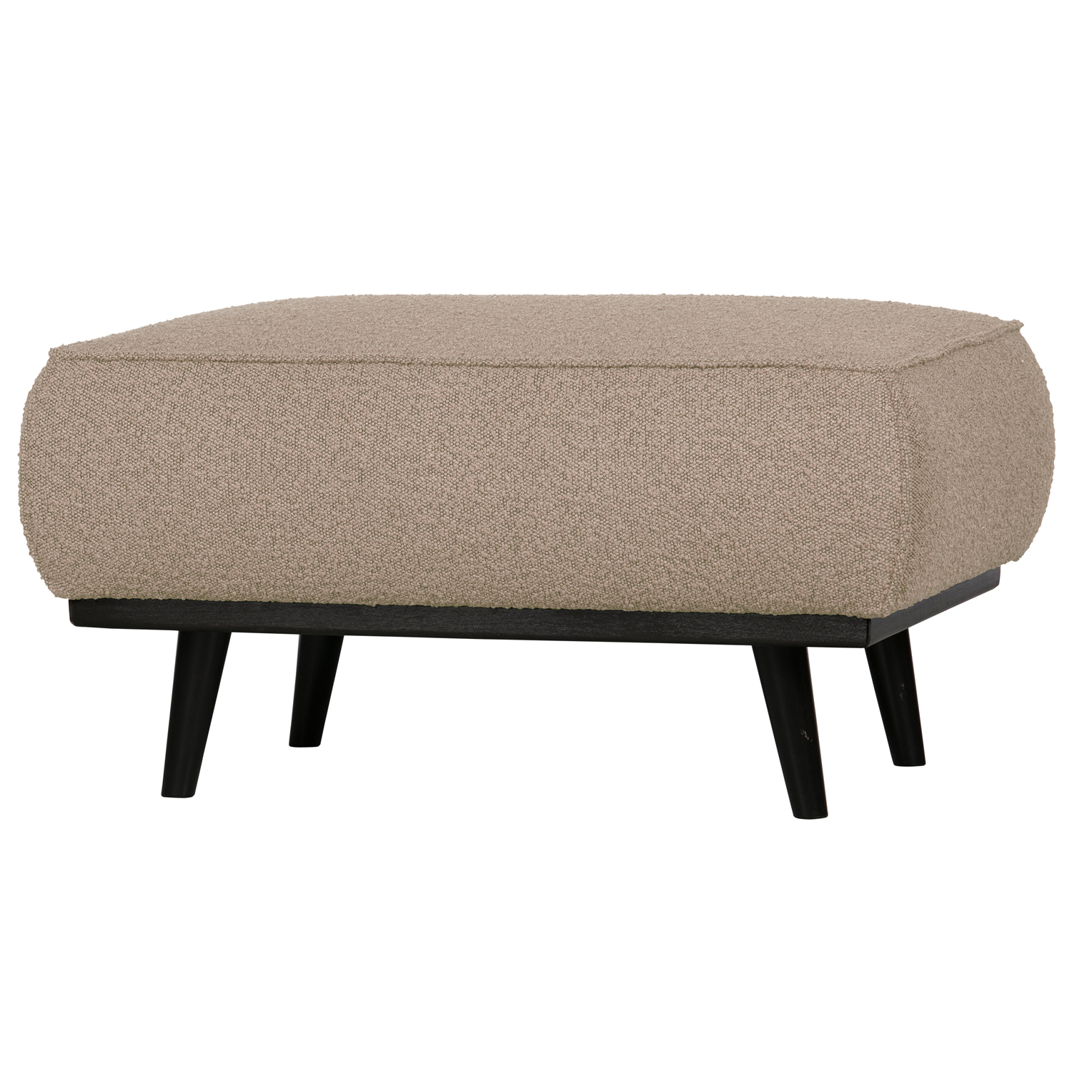 Hocker Polsterhocker Statement Bouclé beige